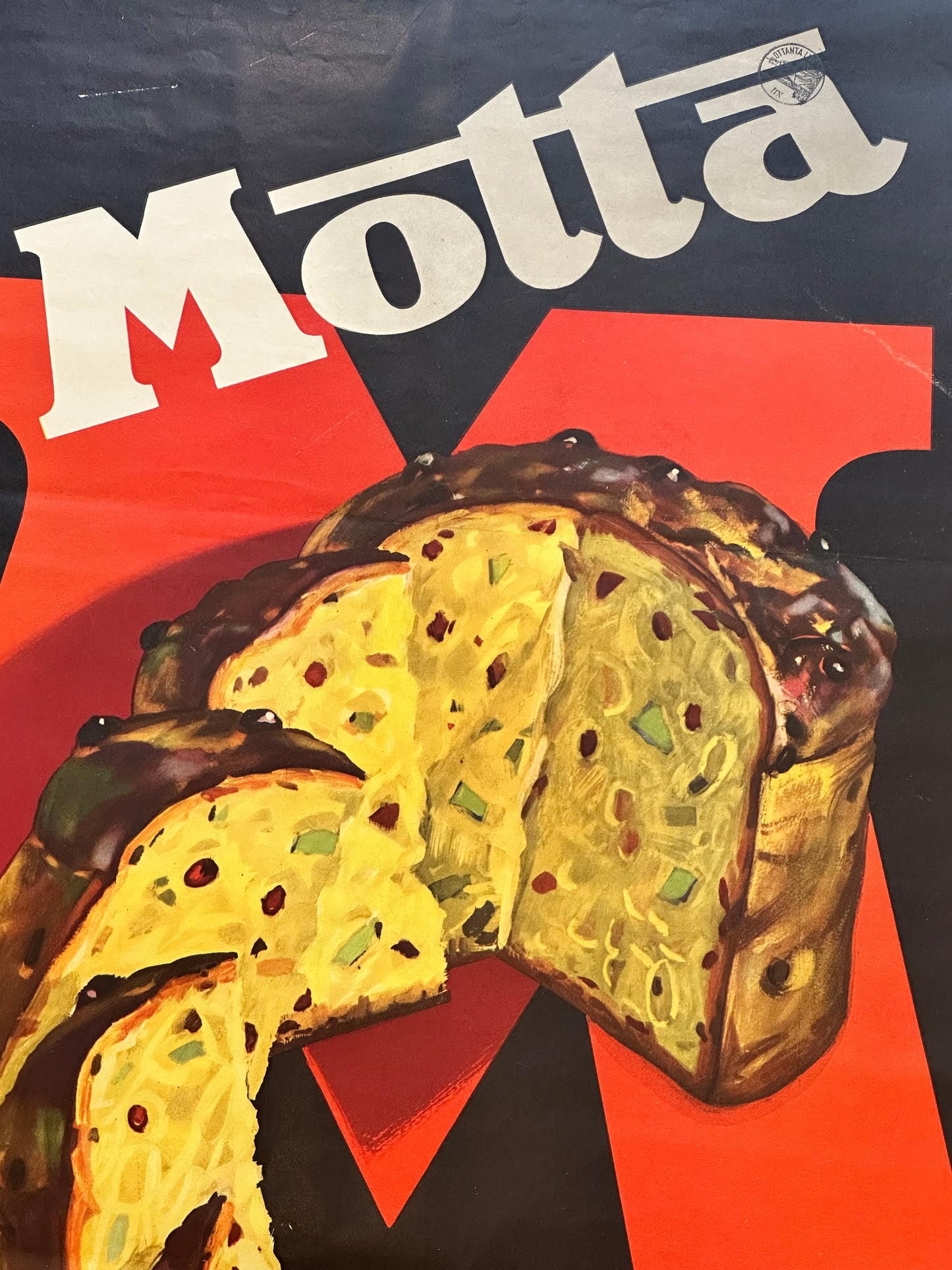 Manifesto pubblicitario originale - Panettone Motta Milano