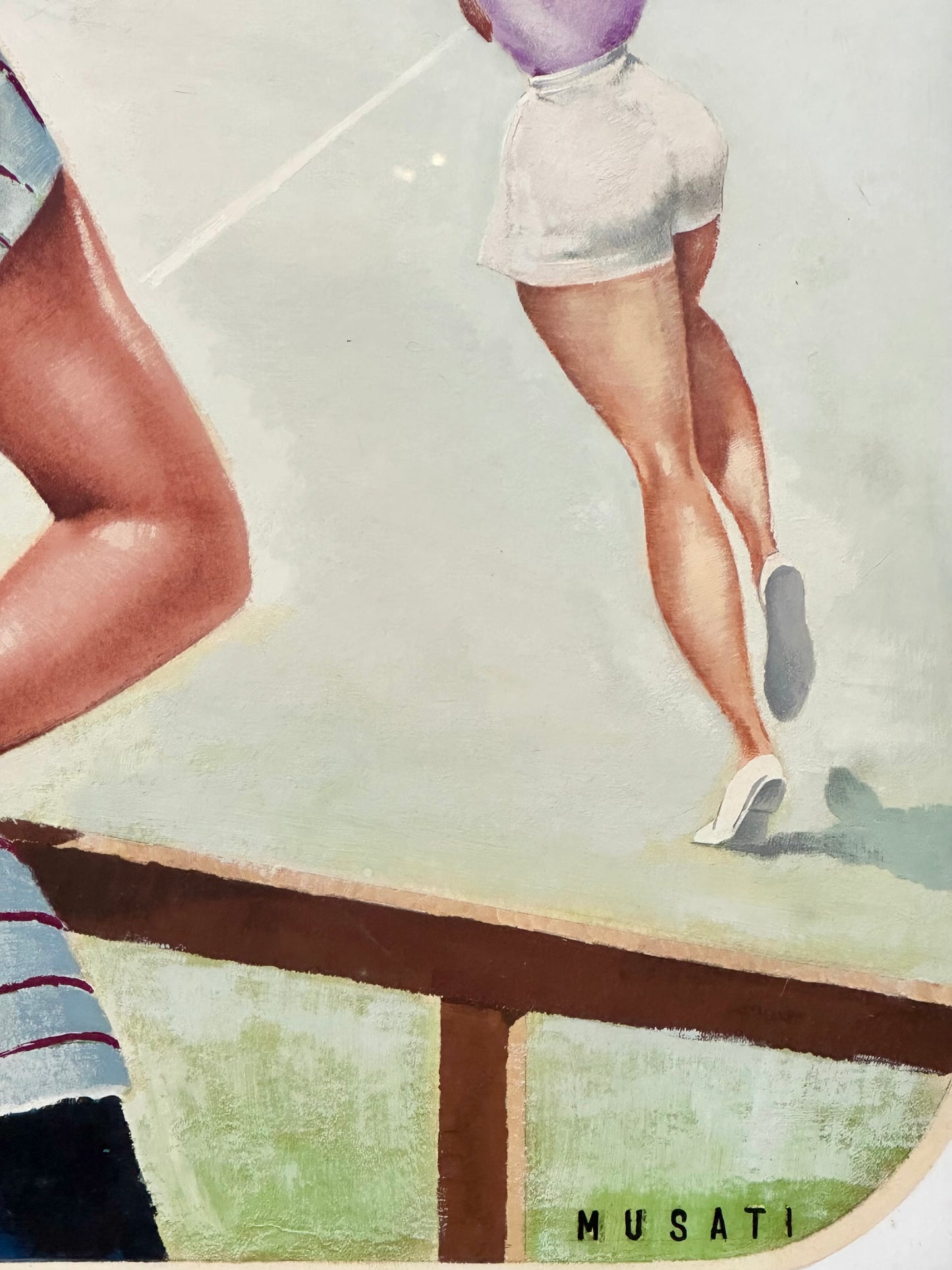 Bozzetto a tempera Arnaldo Musati - Tennis