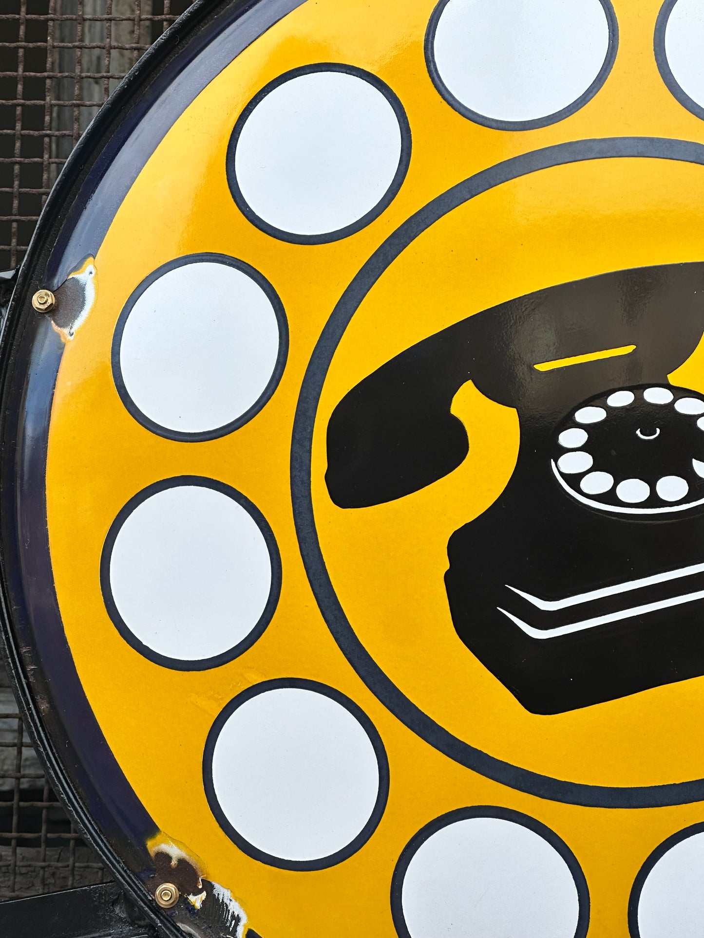 Insegna smaltata bifacciale - Telefono