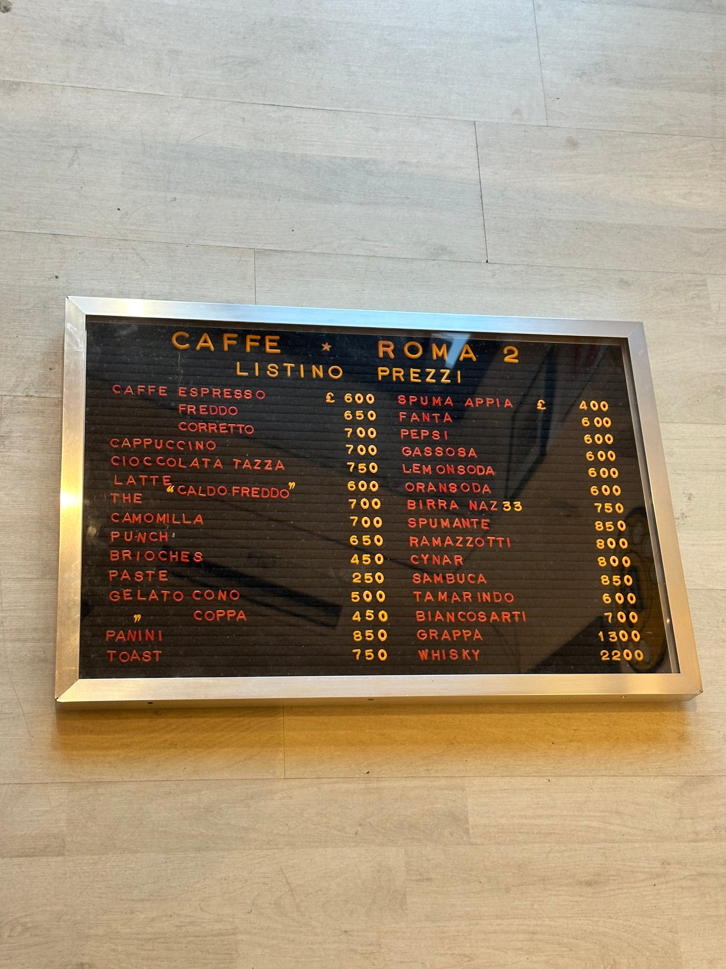 Listino prezzi - Caffe Roma 2