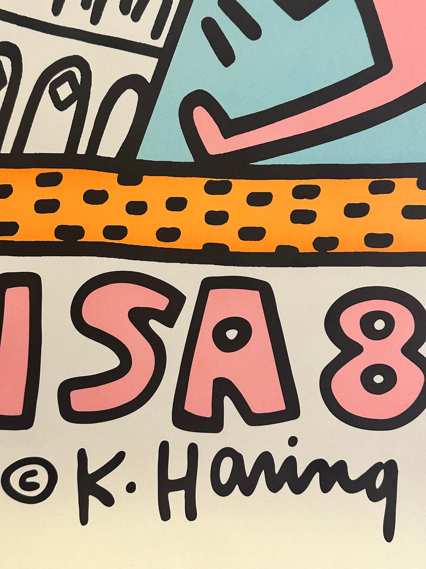 Manifesto pubblicitario decorativo - Pisa 89 - Keith Haring