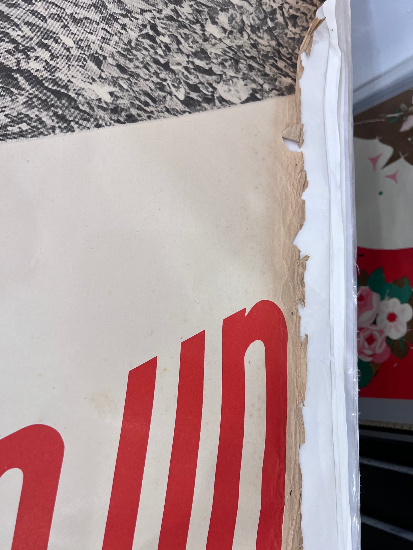 Manifesto originale pubblicitario - Vota D.C., un cammino sicuro