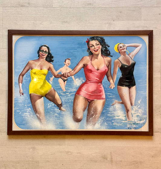Bozzetto a tempera Arnaldo Musati - Mare