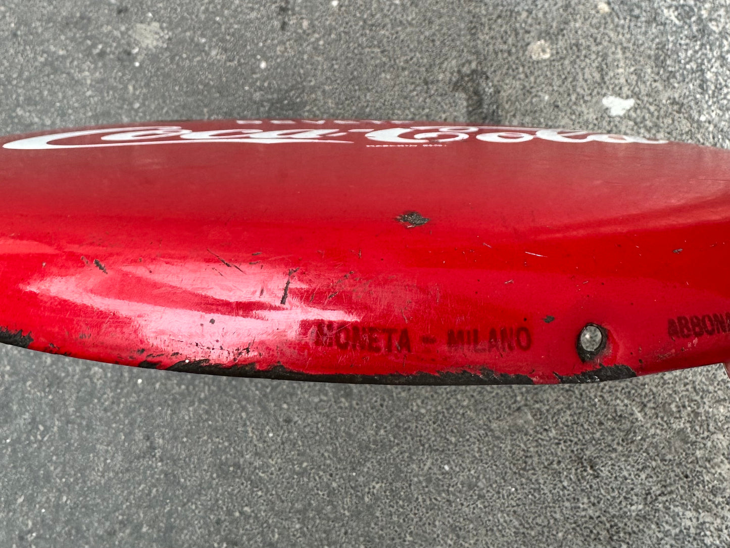 Targa smaltata bottone Coca Cola