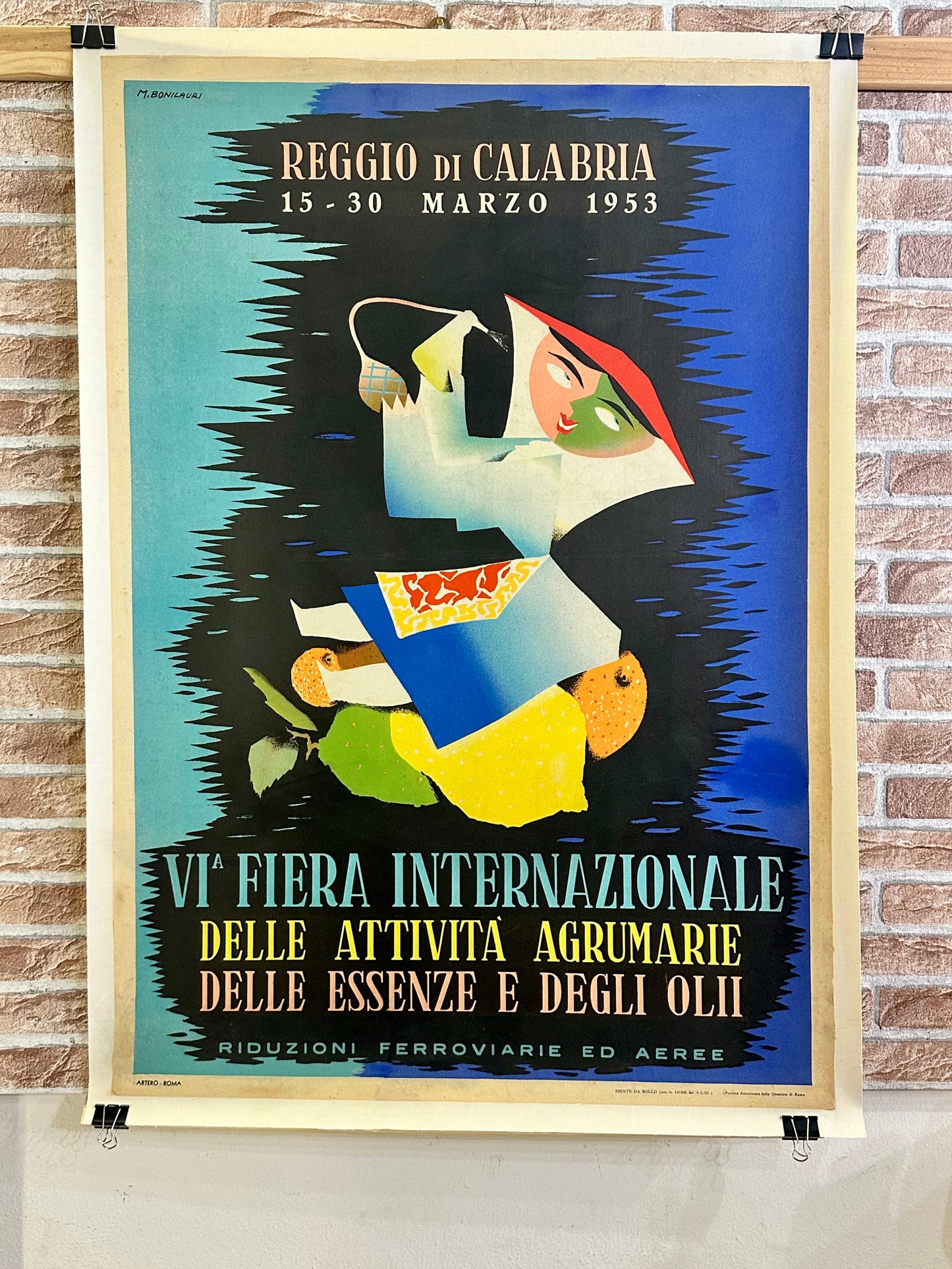 Manifesto pubblicitario originale - Festivale internazionale Reggio Calabria