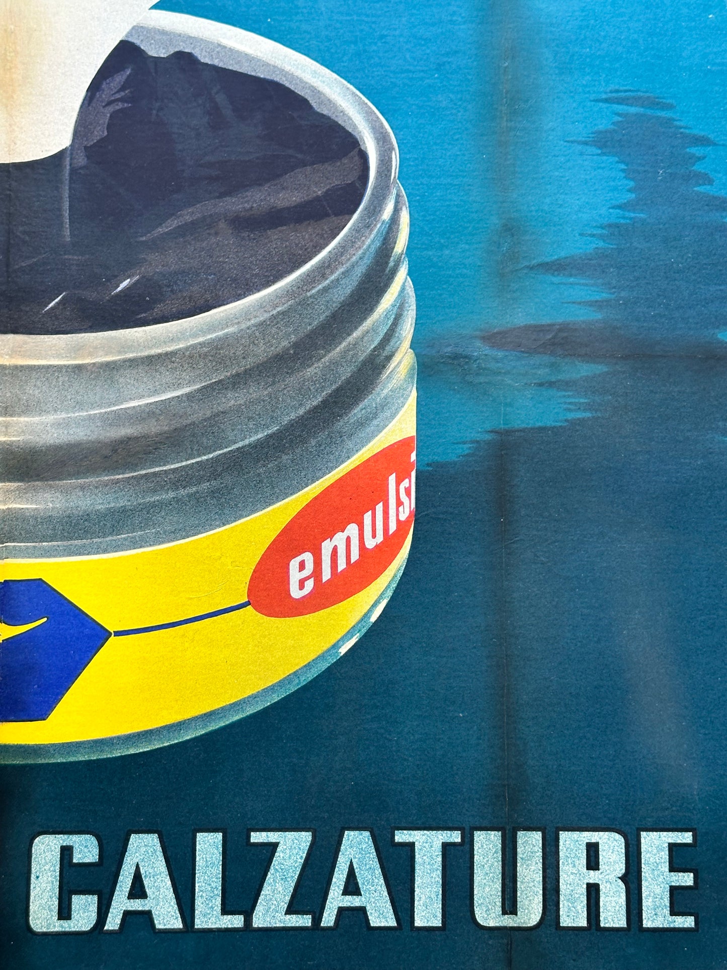 Manifesto pubblicitario originale - Emulsio crema per calzature