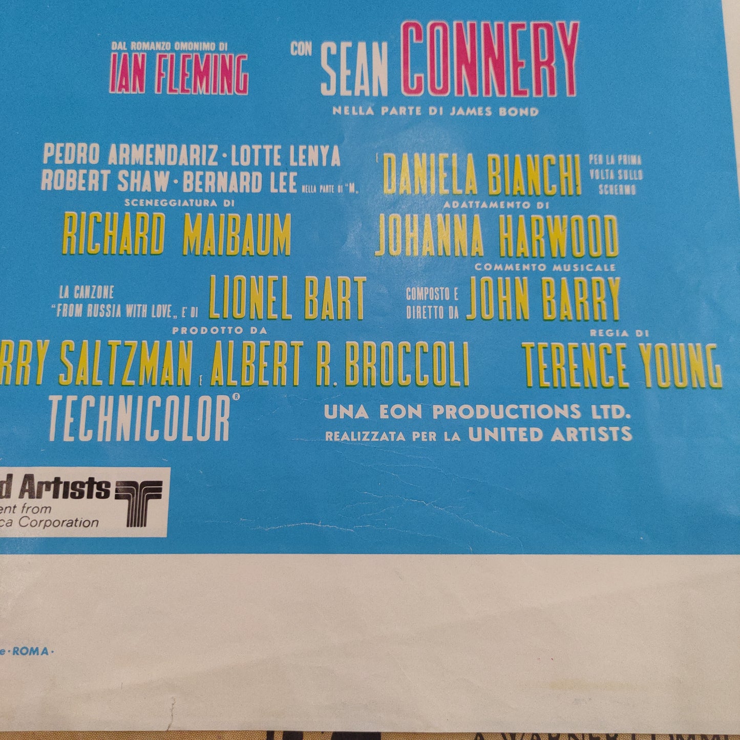 Locandina originale di cinema - Agente 007, Dalla Russia con amore