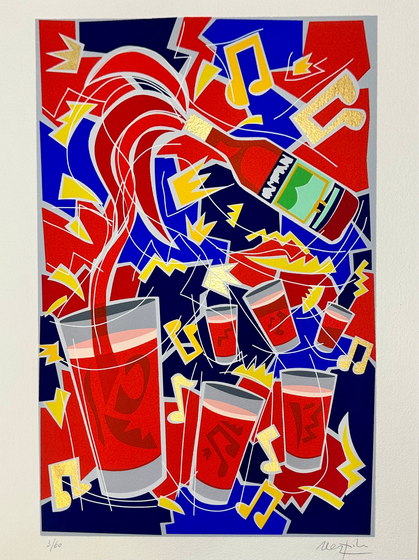 Litografia originale - Campari Ugo Nespolo