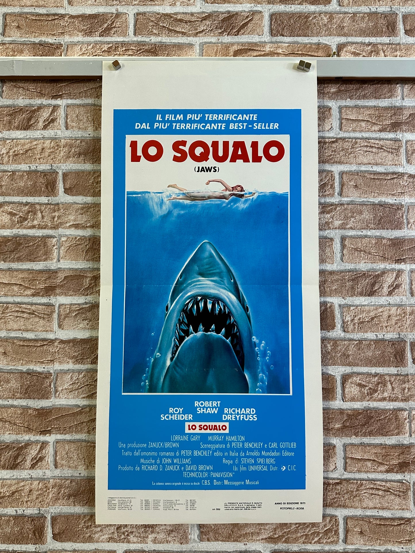 Locandina originale di cinema - Lo squalo