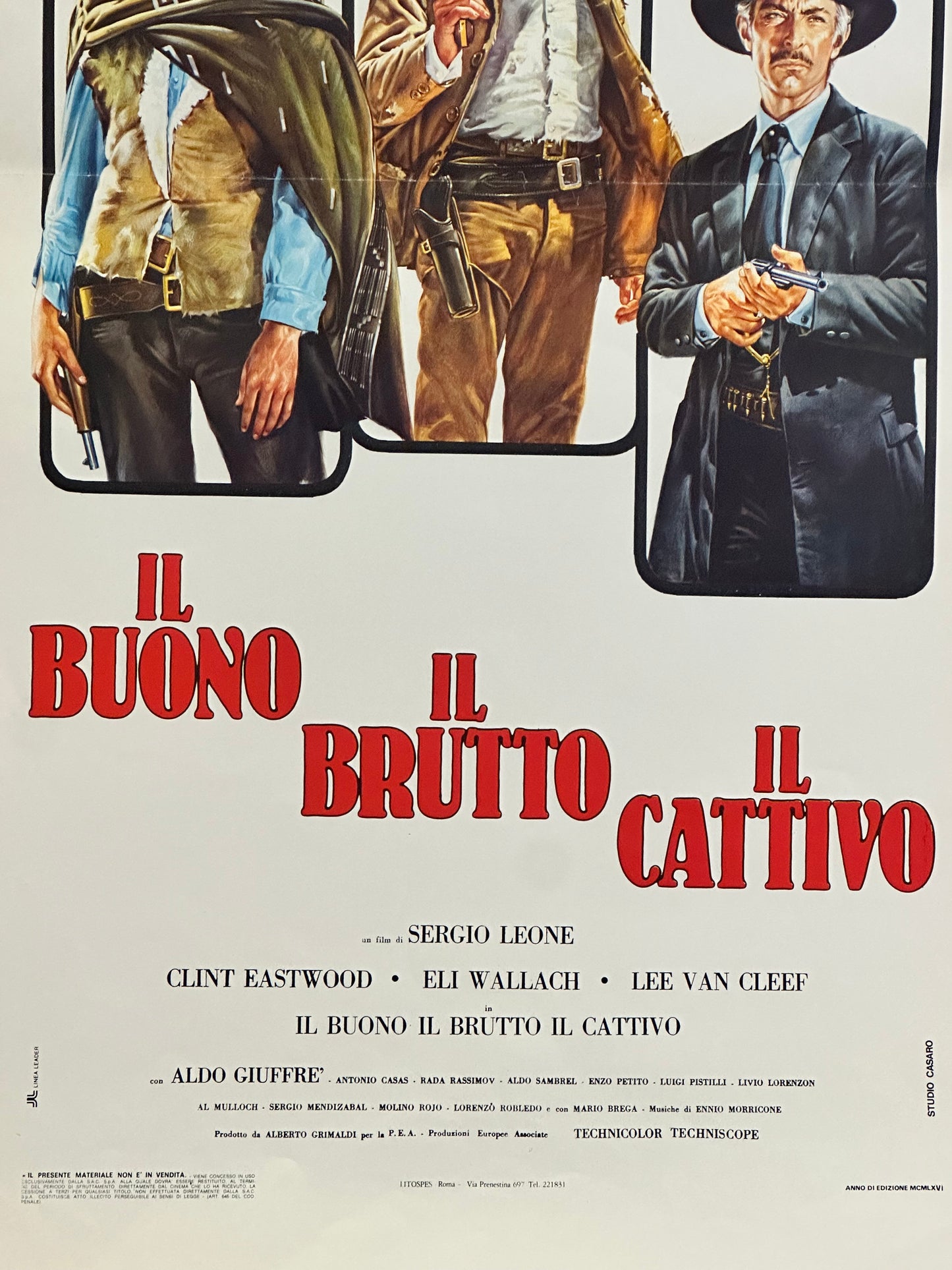 Locandina originale di cinema - Il buono, il brutto, il cattivo