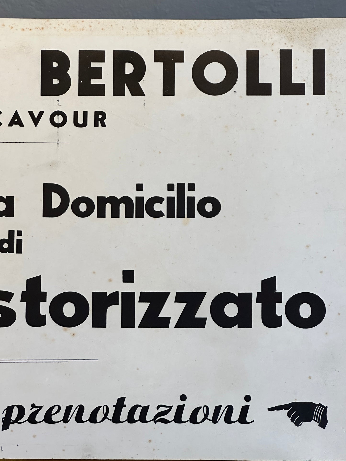 Cartonato pubblicitario - Latteria Bertolli