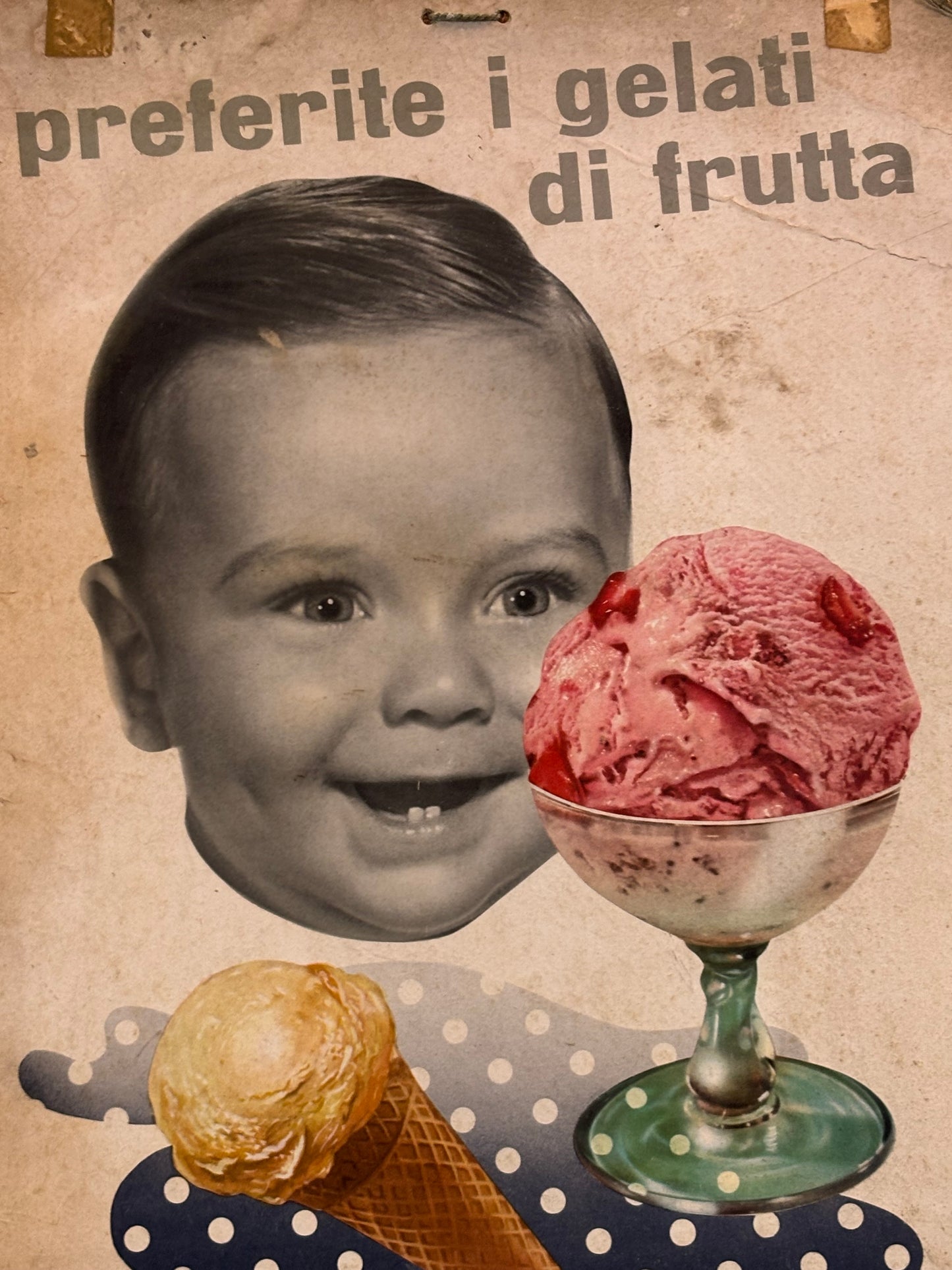 Cartonato pubblicitario originale - Gelati di frutta