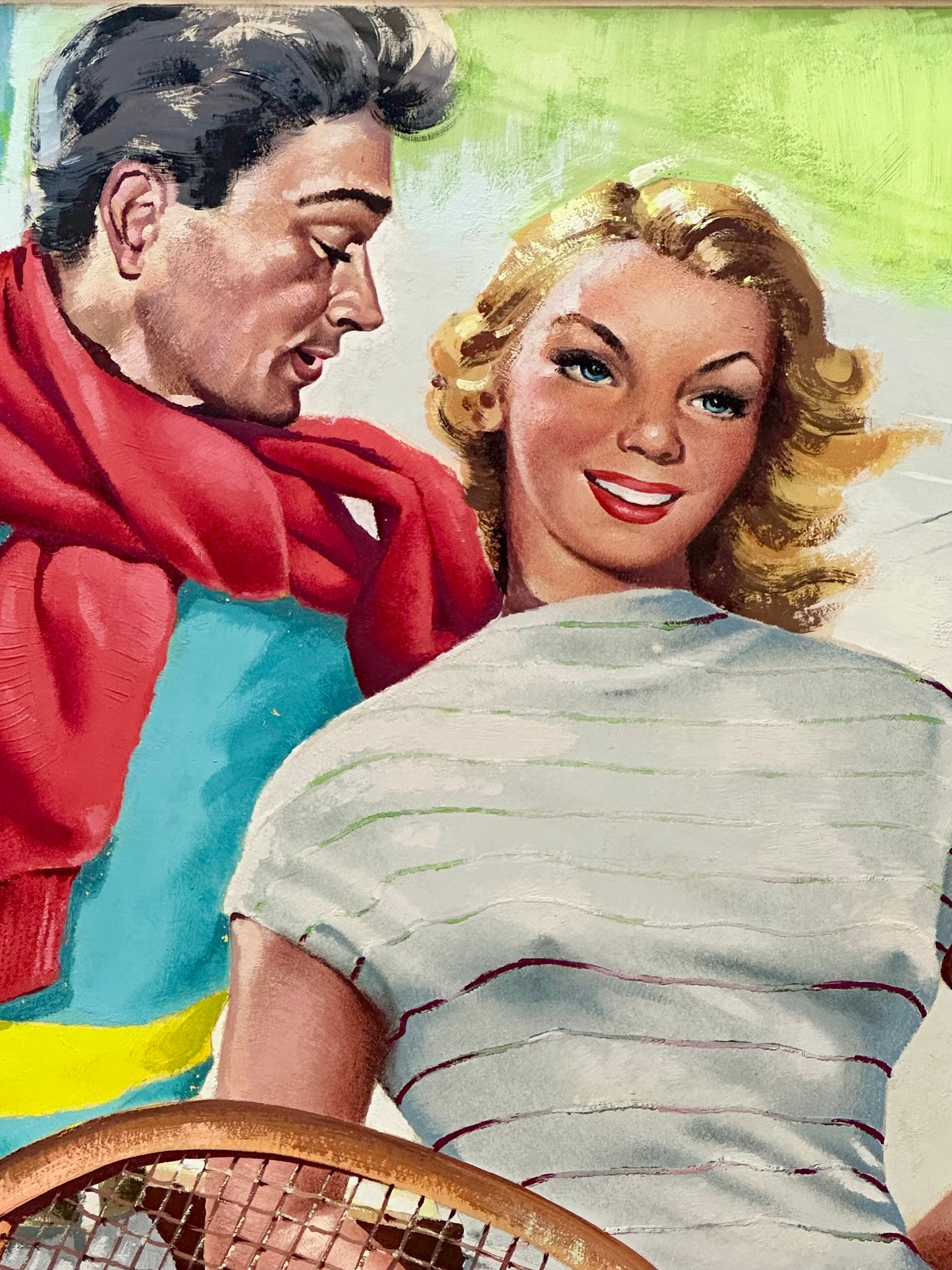 Bozzetto a tempera Arnaldo Musati - Tennis