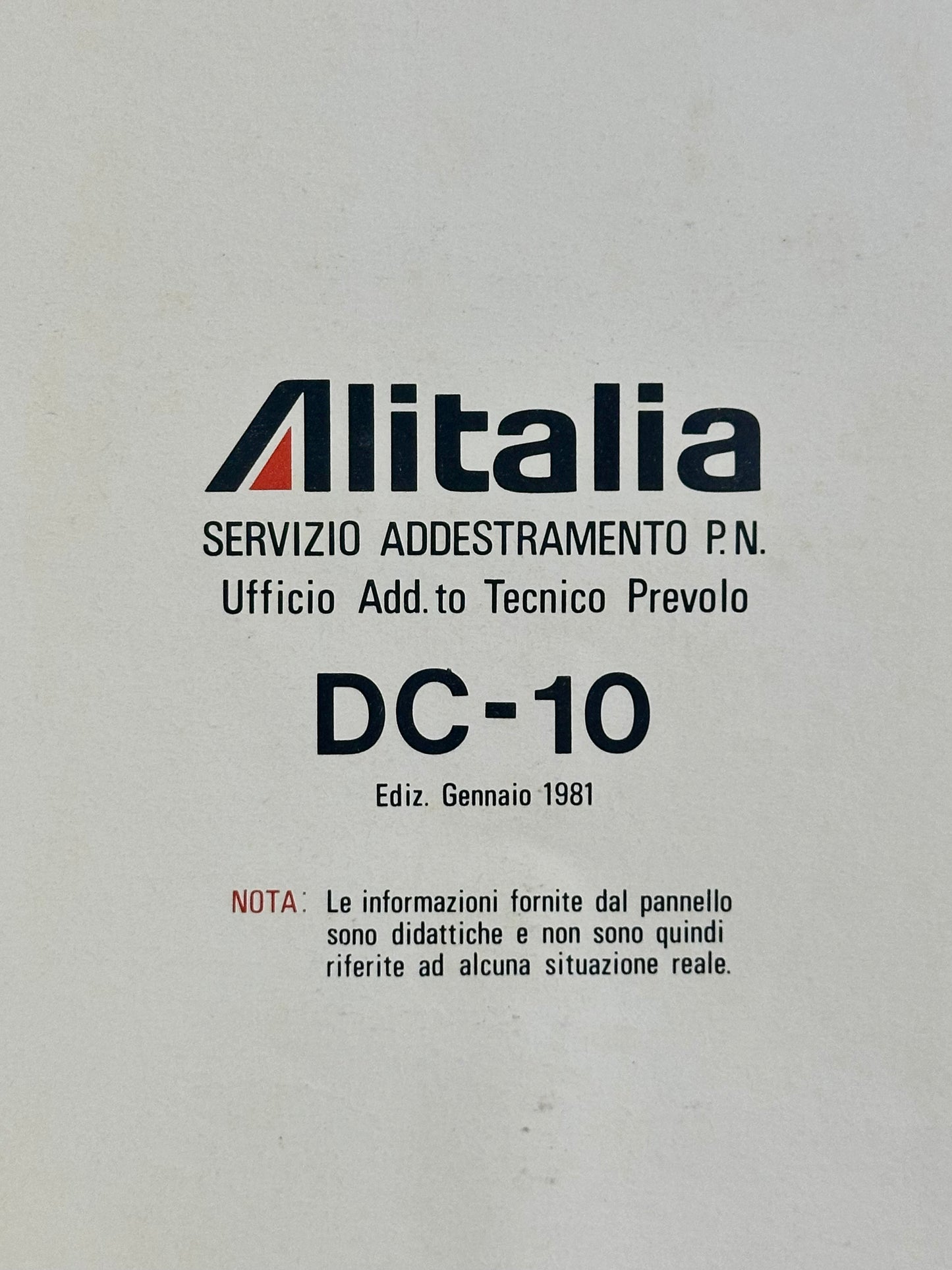Manifesto pubblicitario originale - Alitalia