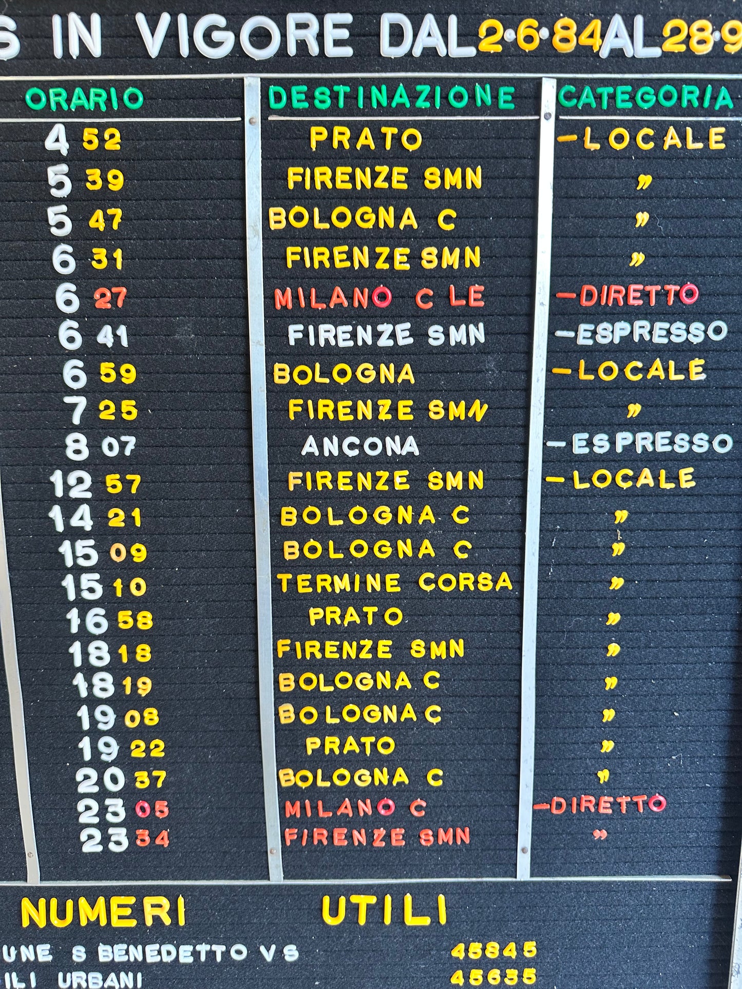 Listino prezzi - Ferroviario