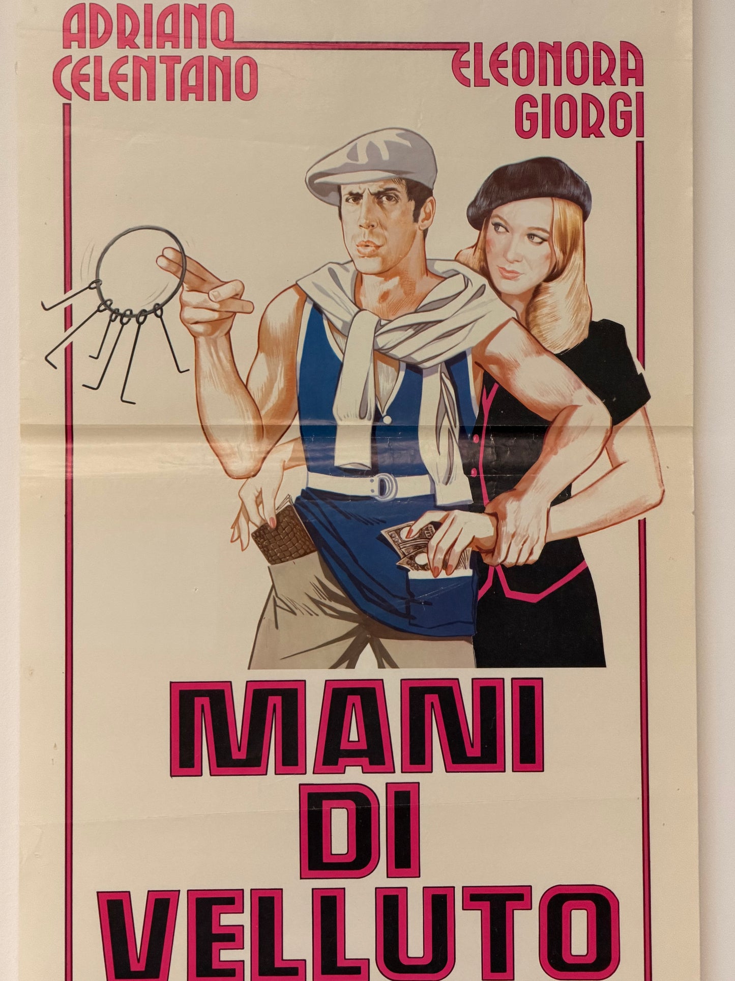 Locandina di cinema - Mani di velluto - Adriano Celentano