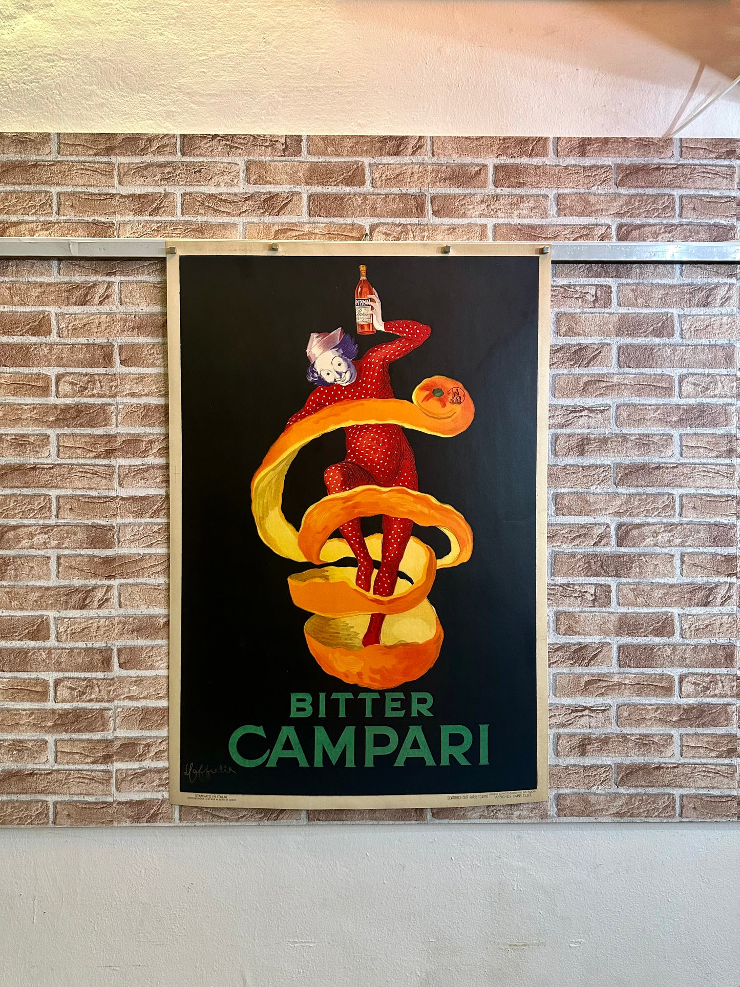 Manifesto originale pubblicitario - Bitter Campari Spiritello