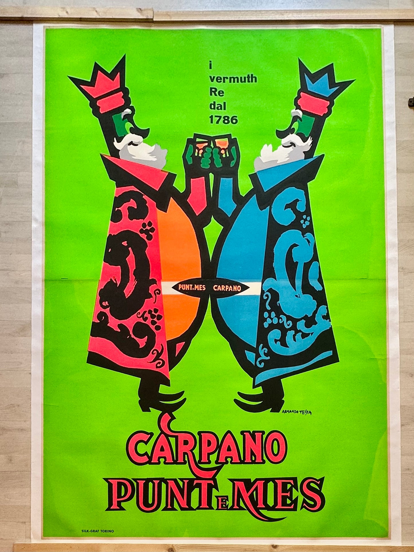 Manifesto pubblicitario originale - Carpano Punt e Mes