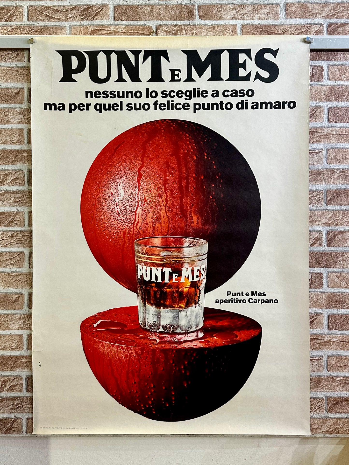 Manifesto pubblicitario originale - Punt e Mes