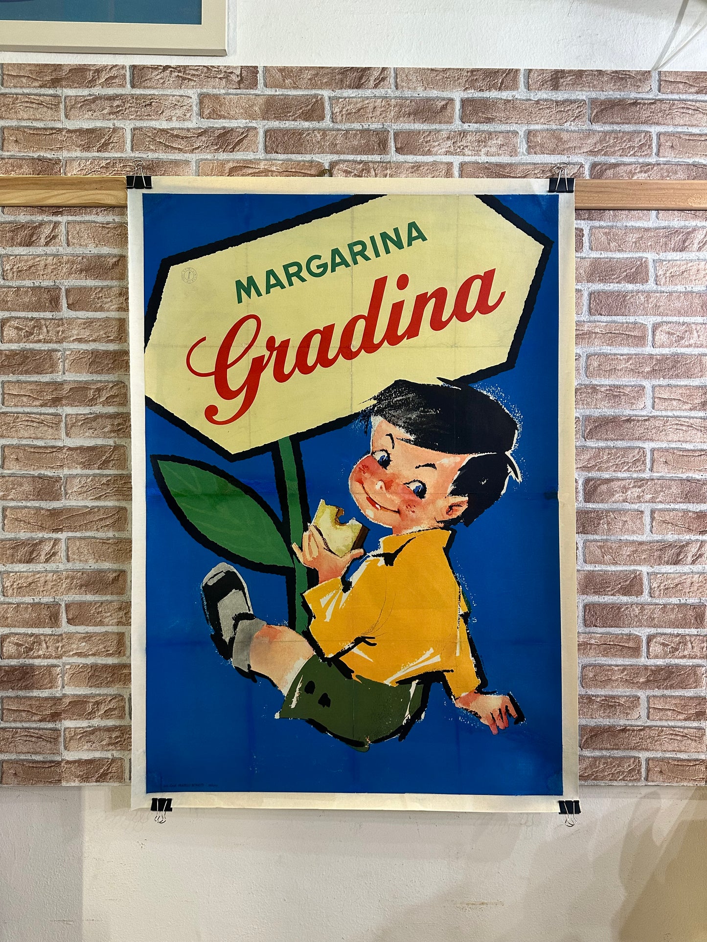 Manifesto pubblicitario originale - Margarina gradina