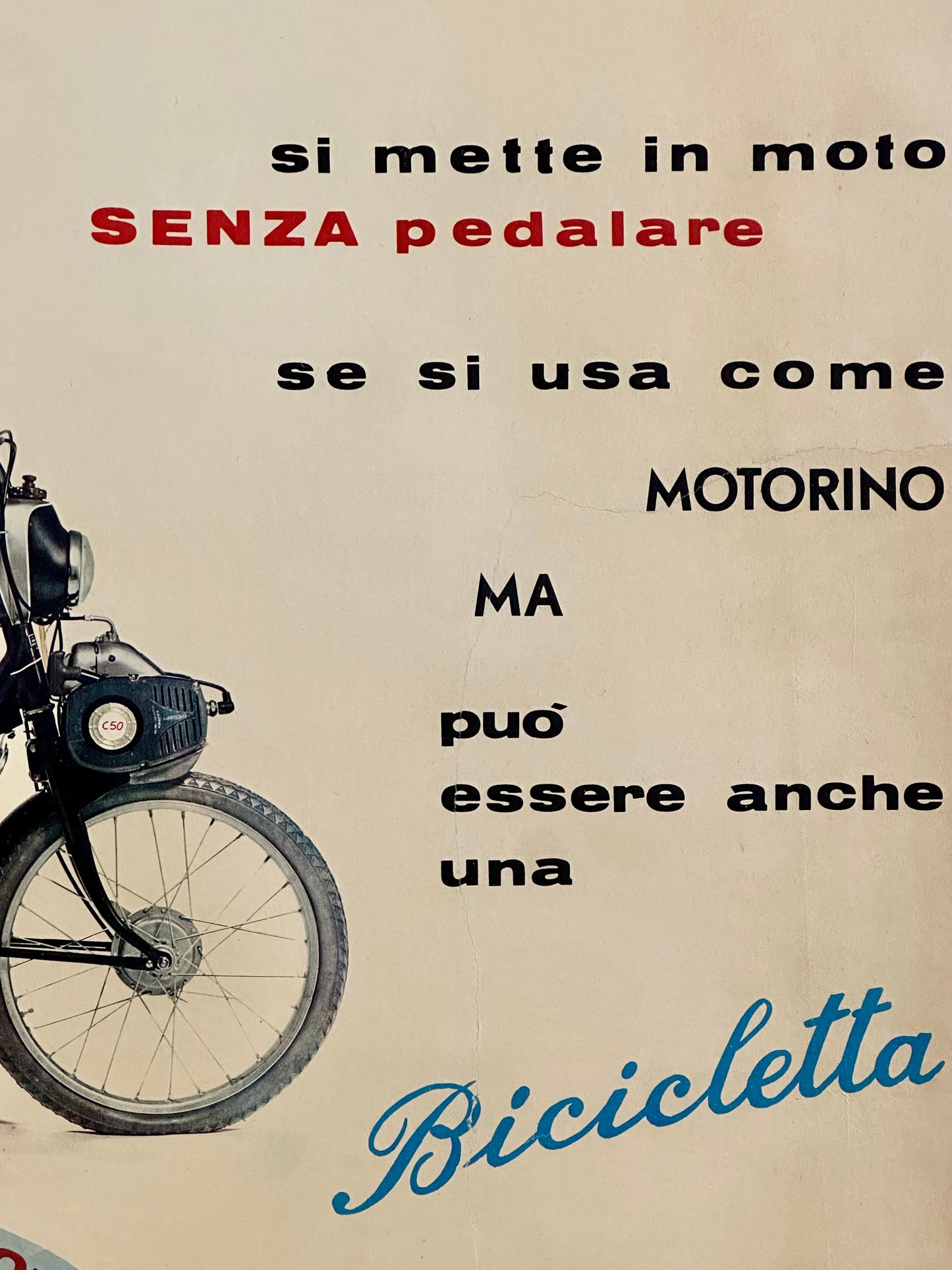 Manifesto pubblicitario originale - Bicizeta Zanetti Bologna