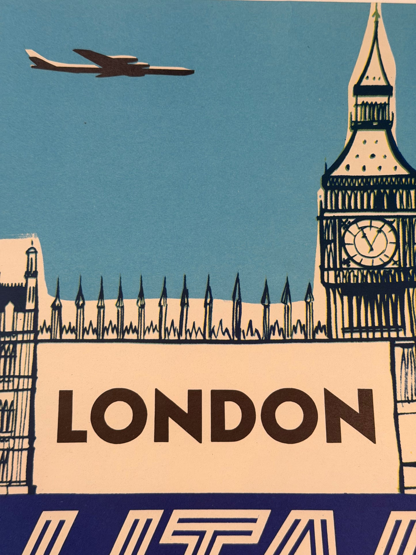 Manifesto pubblicitario originale - Alitalia Londra