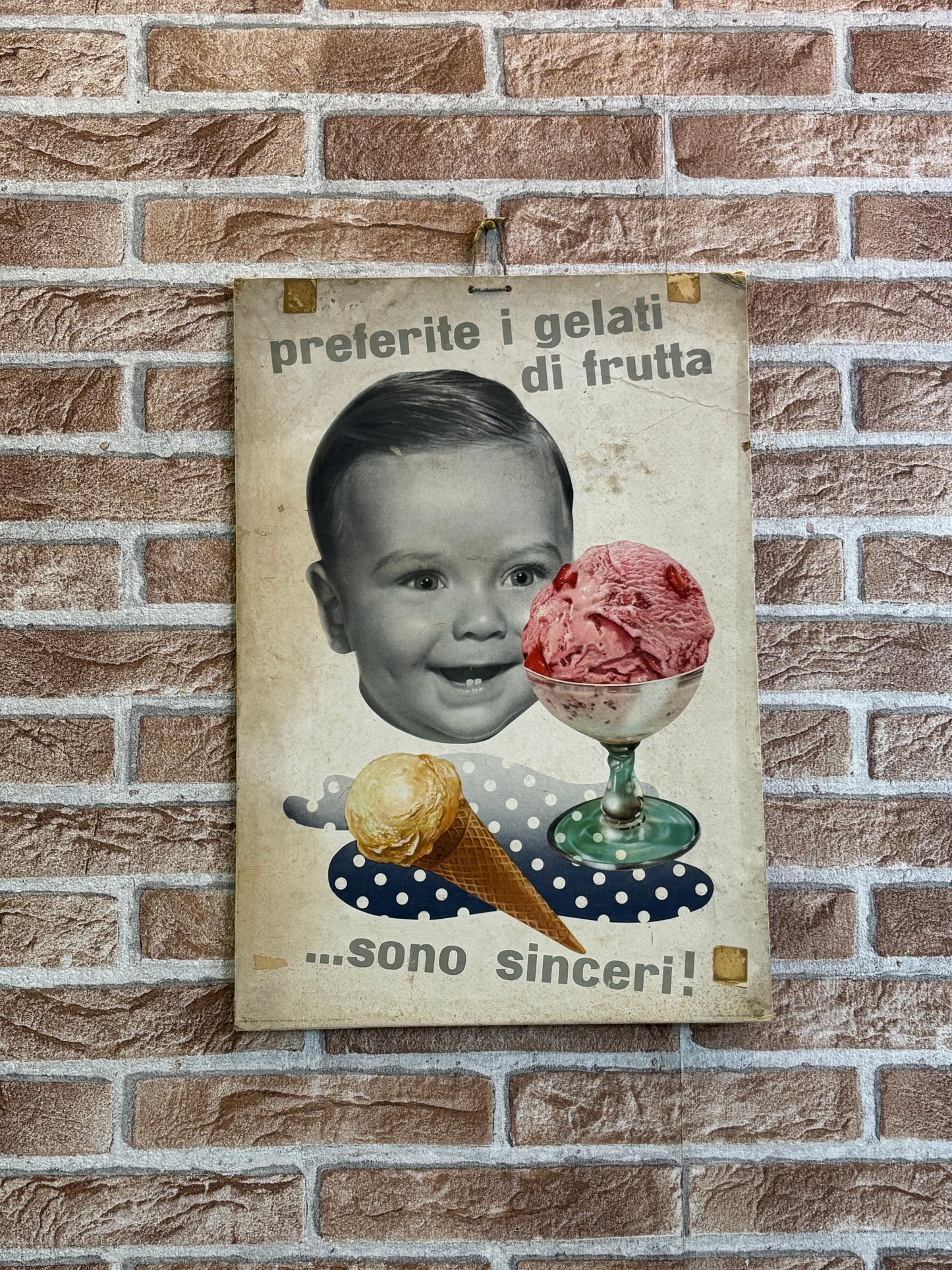 Cartonato pubblicitario originale - Gelati di frutta