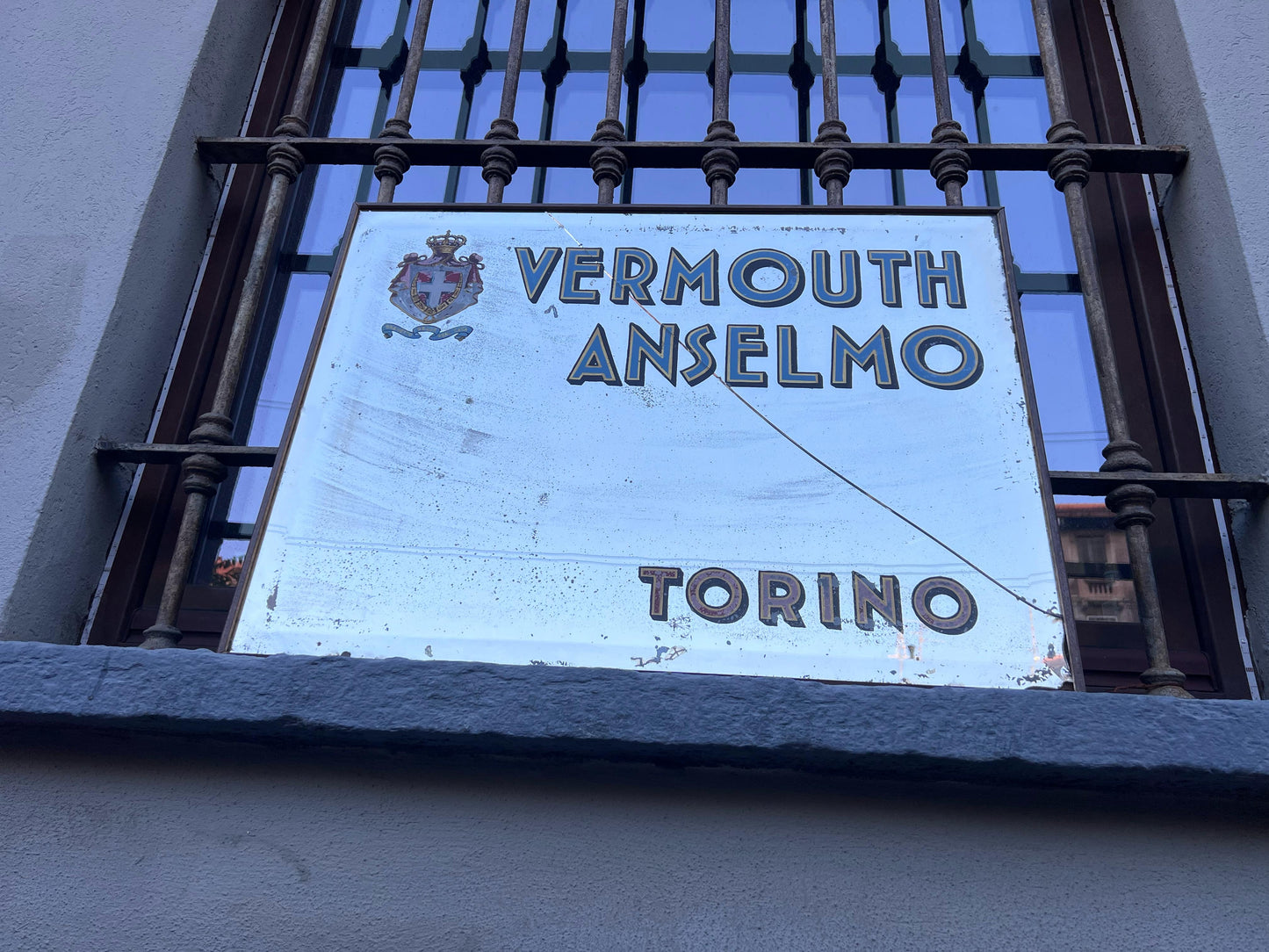 Specchio pubblicitario originale - Vermouth Anselmo Torino