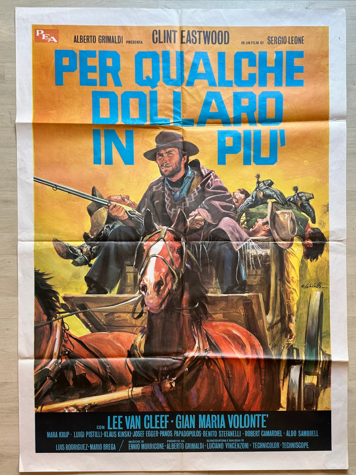 Manifesto originale di cinema - Per qualche dollaro in più