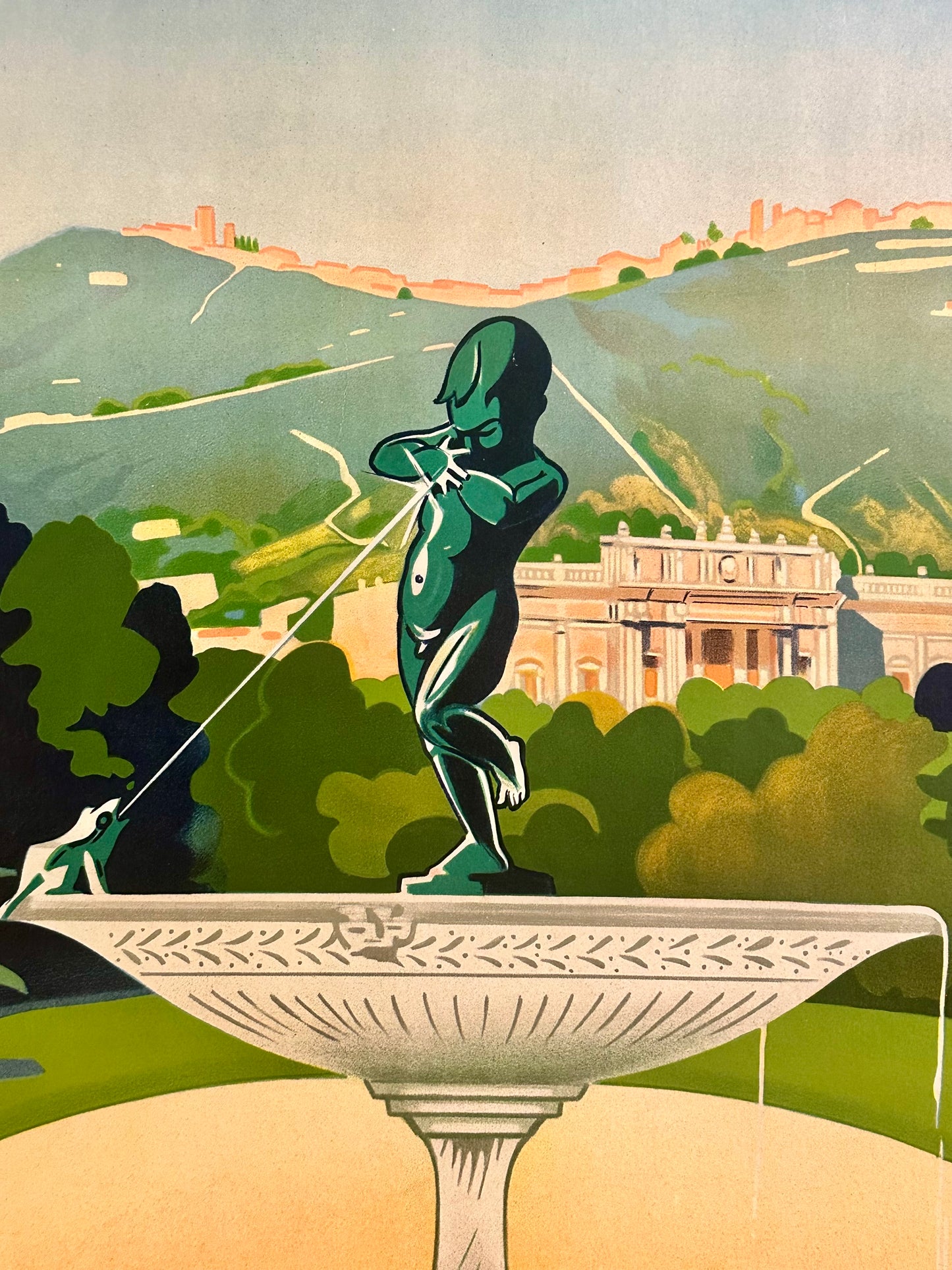 Manifesto pubblicitario originale - Montecatini - ENIT
