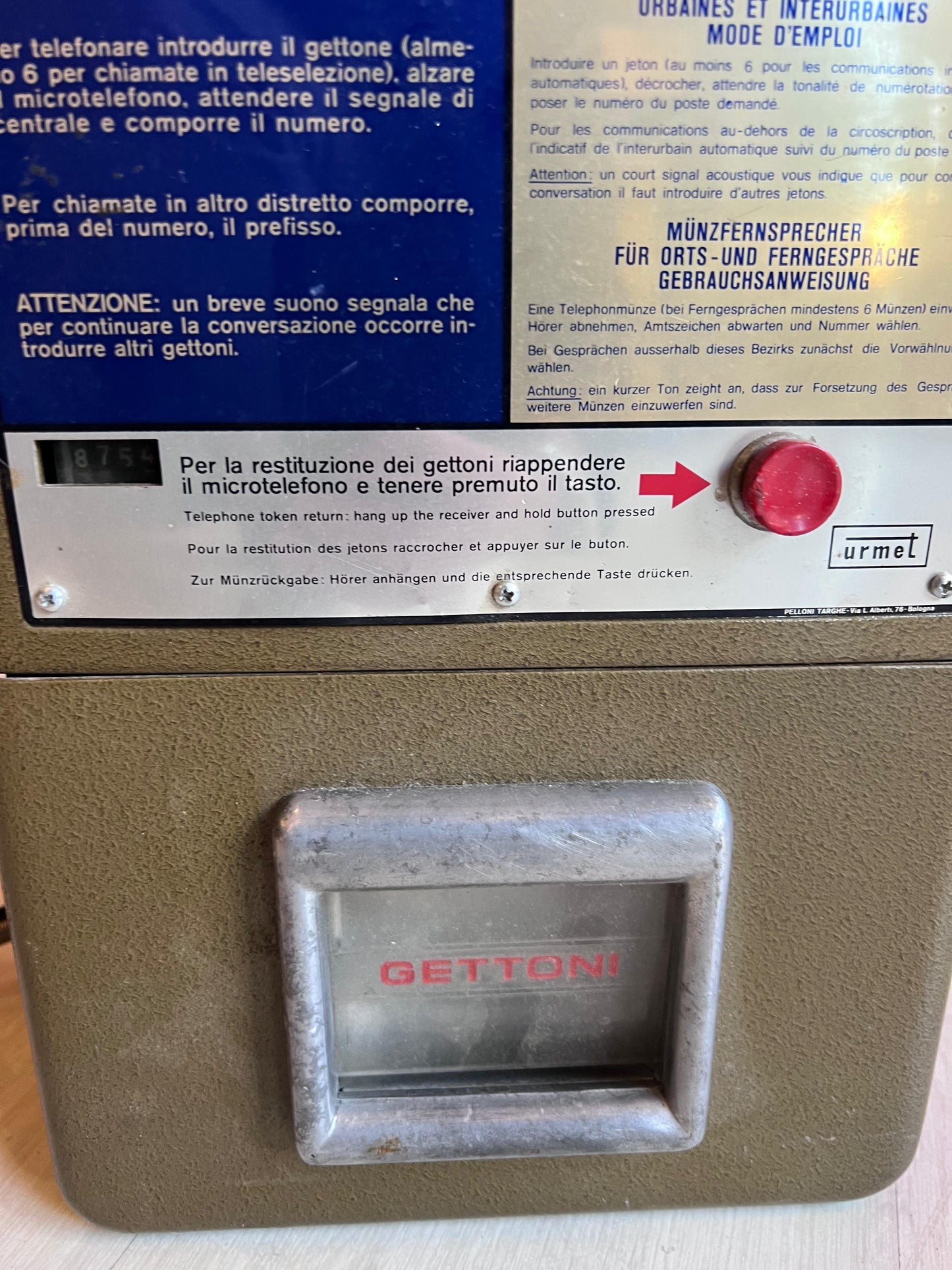 Telefono a gettoni originale