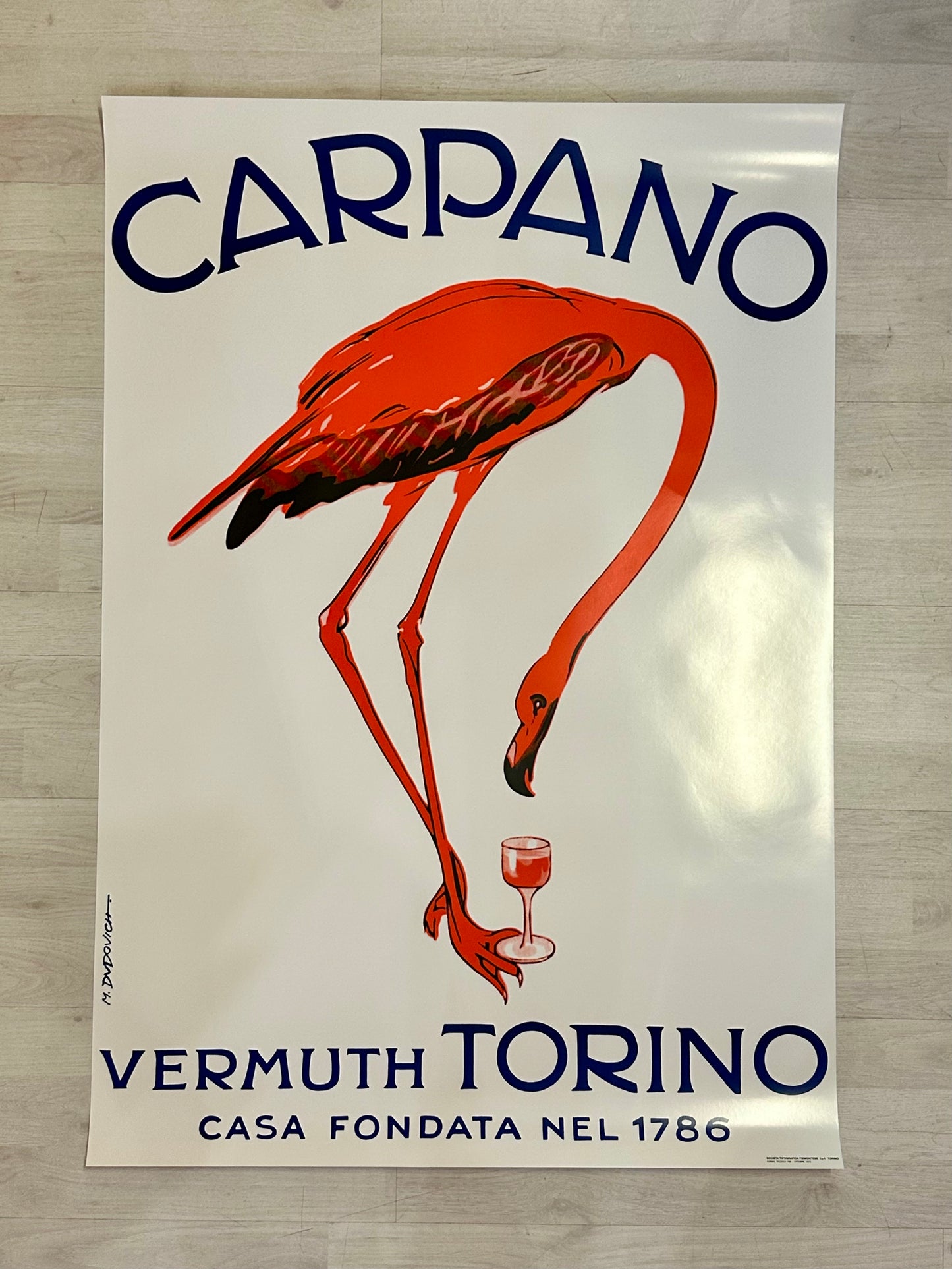 Manifesto originale pubblicitario - Carpano - Vermouth Torino