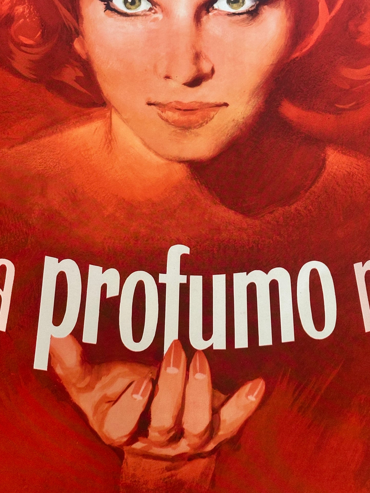 Manifesto pubblicitario originale - una donna senza profumo non sa di niente