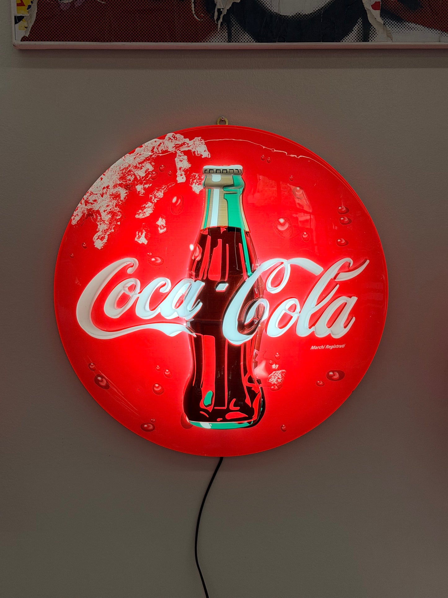 Bottone luminoso Coca cola