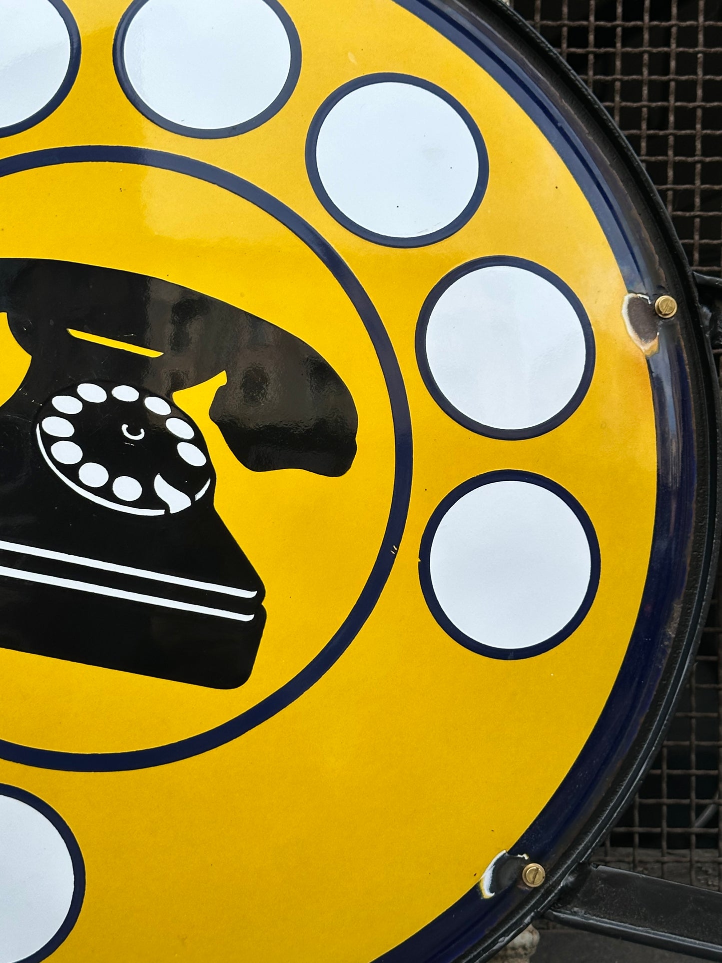Insegna smaltata bifacciale - Telefono