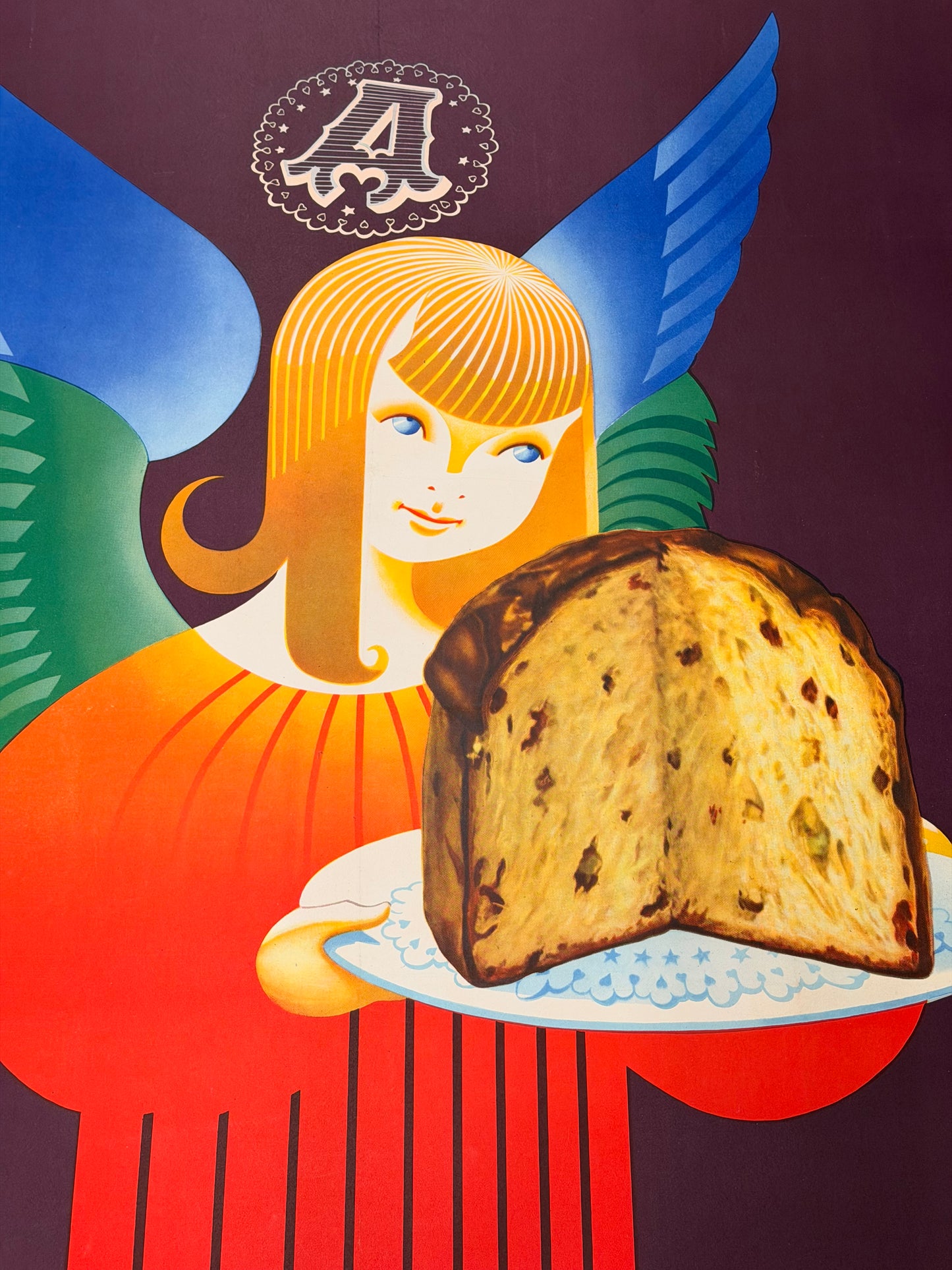 Manifesto pubblicitario originale - Panettoni Alemagna