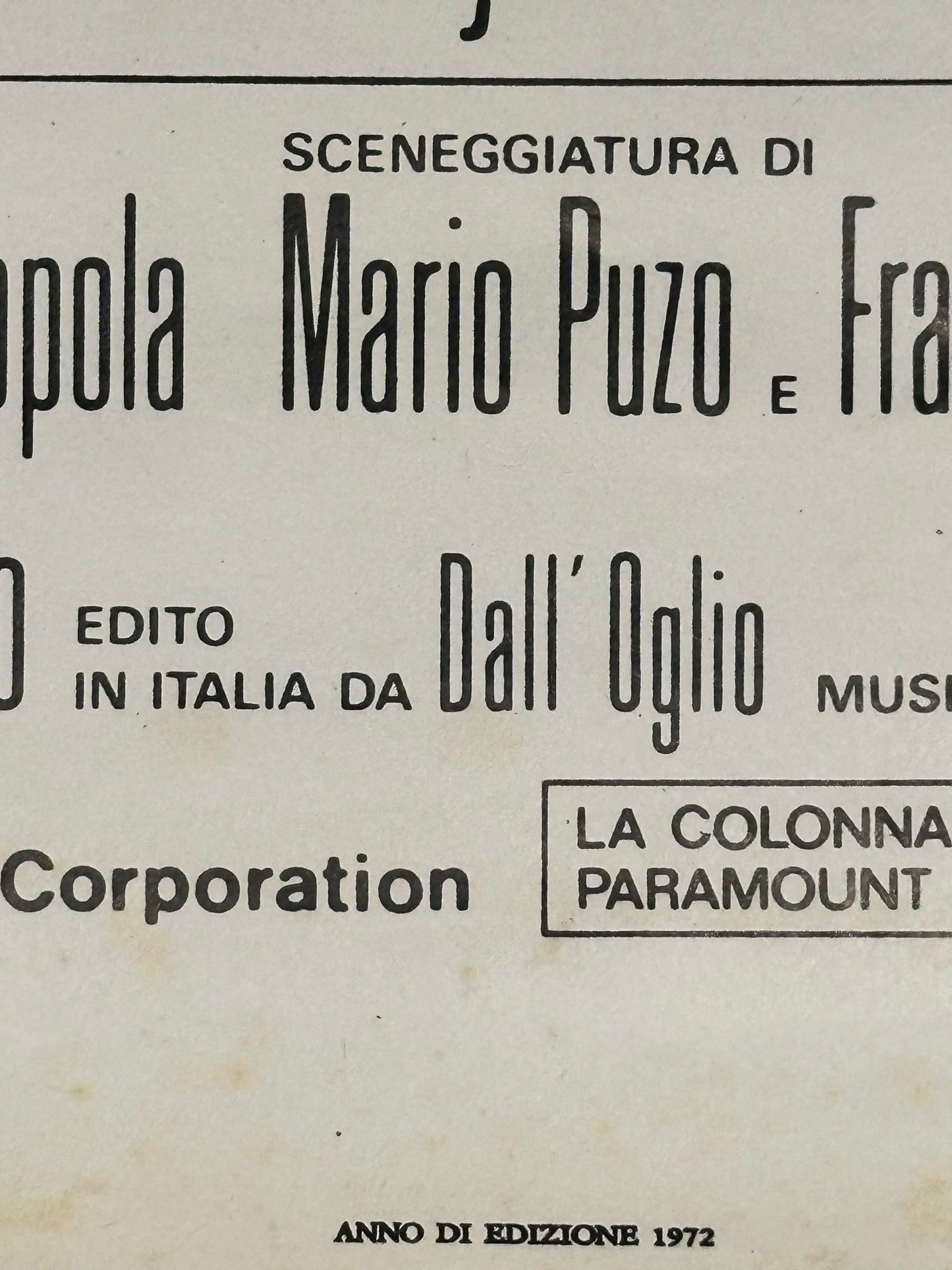 Locandina di cinema - Il Padrino