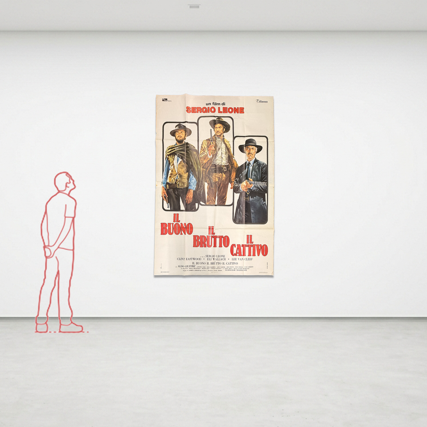 Manifesto originale di cinema - Il buono, il brutto, il cattivo - Sergio Leone - Clint Eastwood