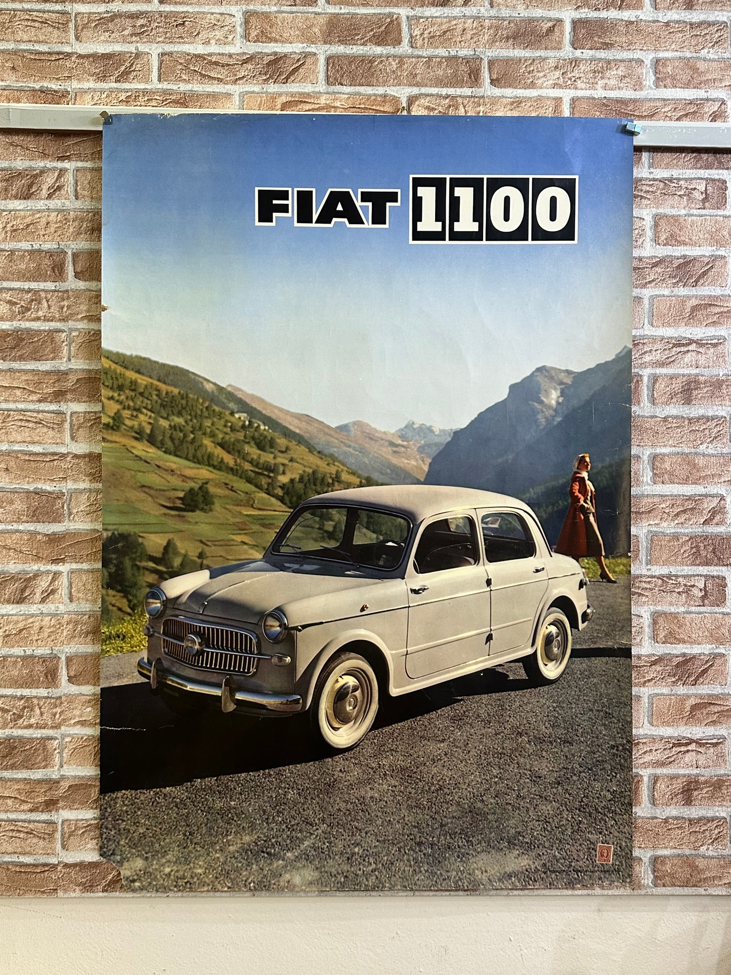 Manifesto pubblicitario originale - Fiat 1100
