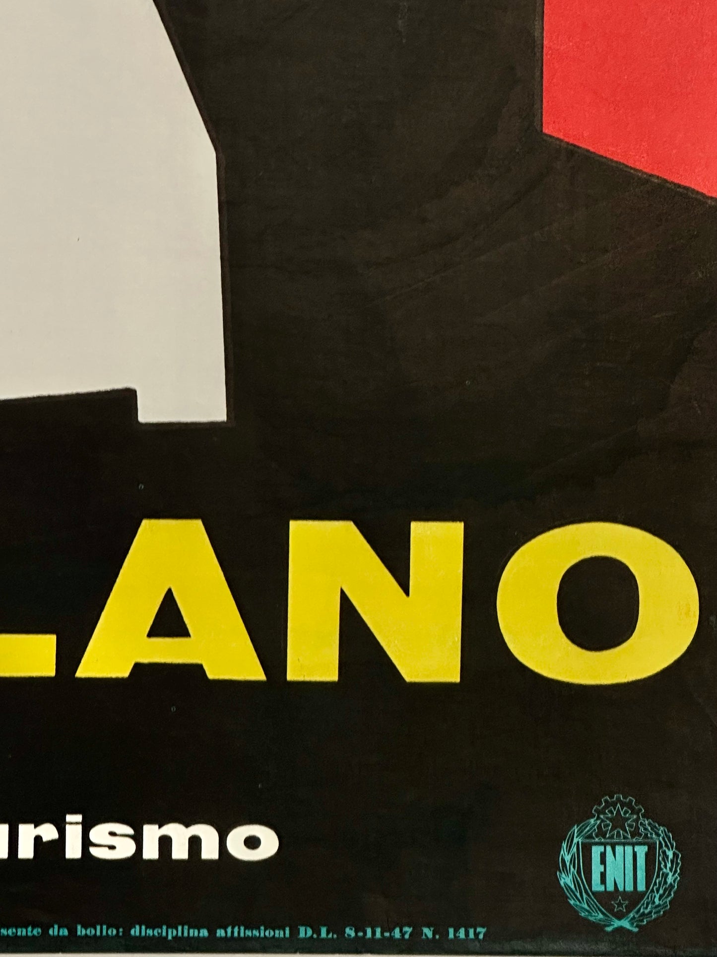 Manifesto pubblicitario originale - Milano ENIT