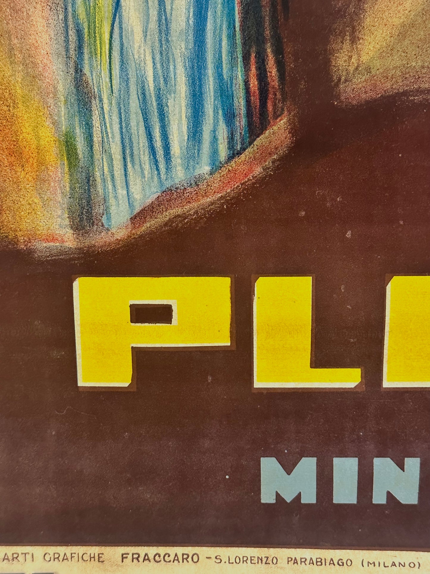 Manifesto pubblicitario originale - Acqua pliniana di Bormio