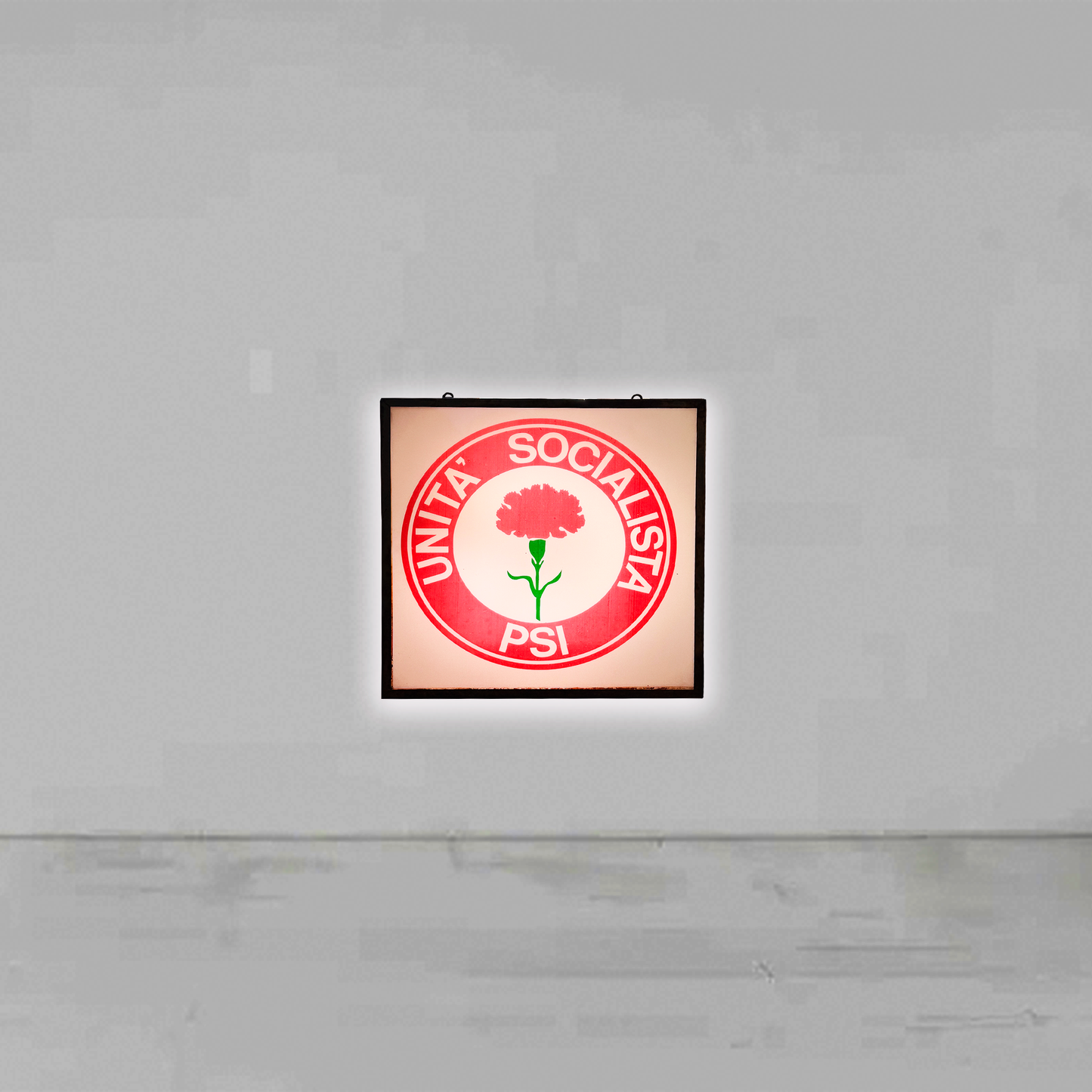 Insegna luminosa Unità Socialista PSI