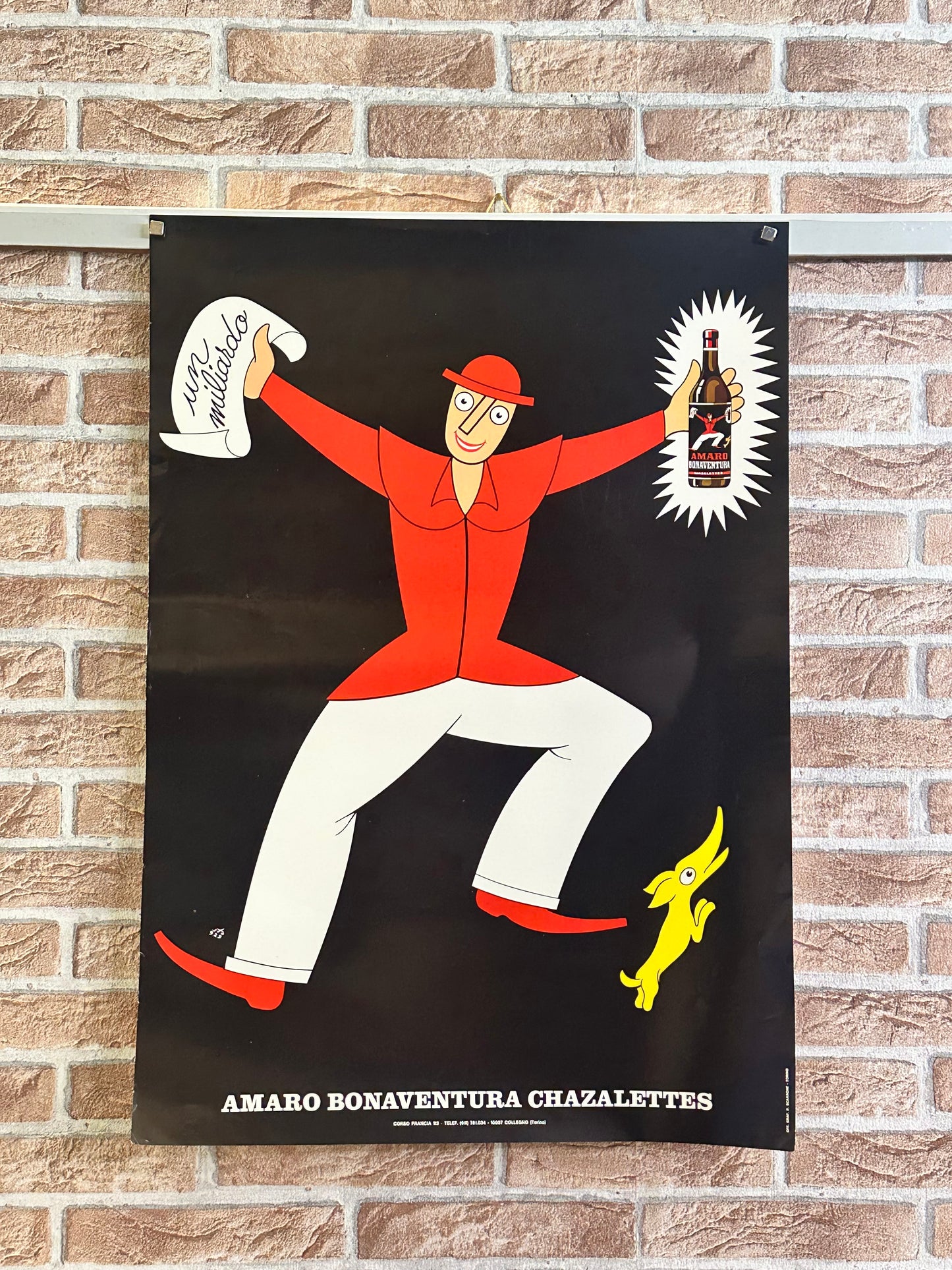 Manifesto pubblicitario originale - Amaro Bonaventura