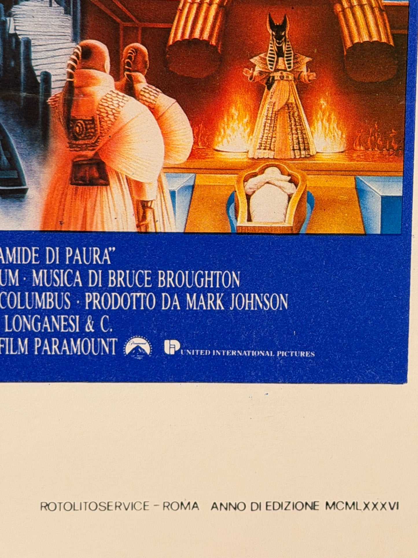 Locandina di cinema - Piramide di paura (Steven Spielberg)