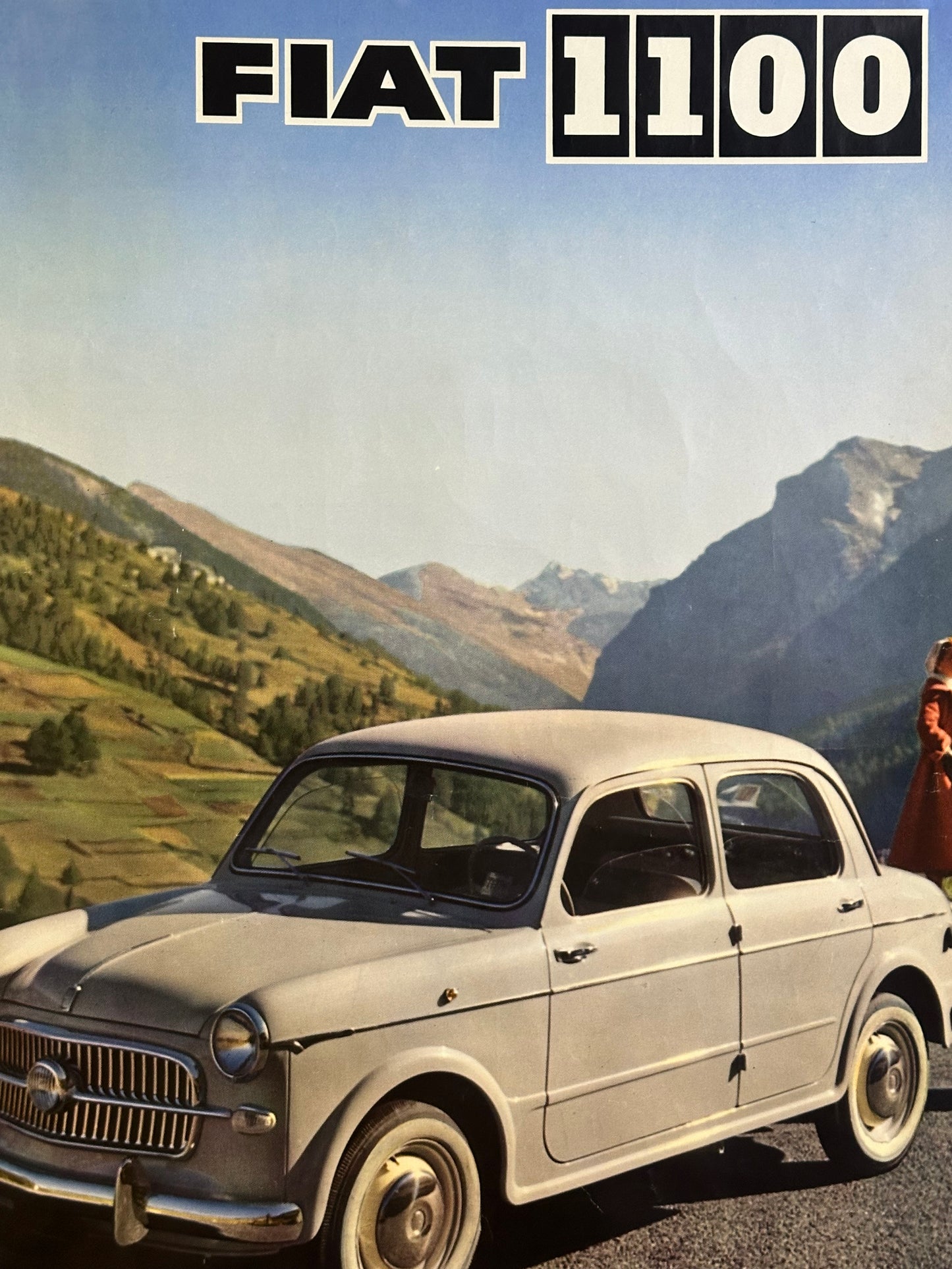 Manifesto pubblicitario originale - Fiat 1100