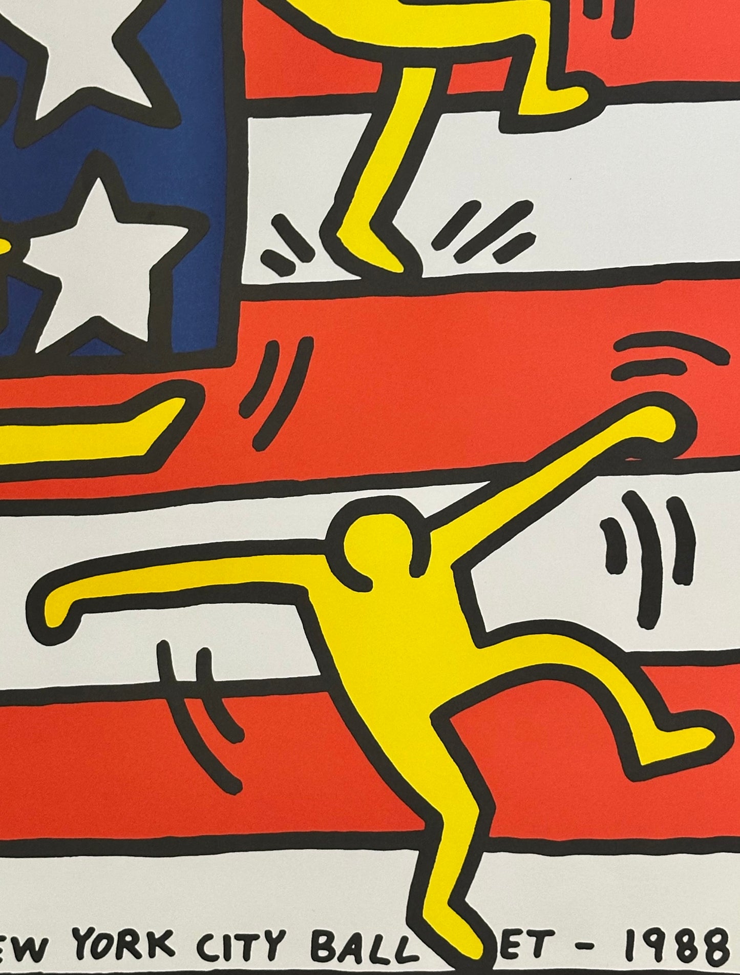 Manifesto pubblicitario decorativo Keith Haring - American Music Festival New York (after)