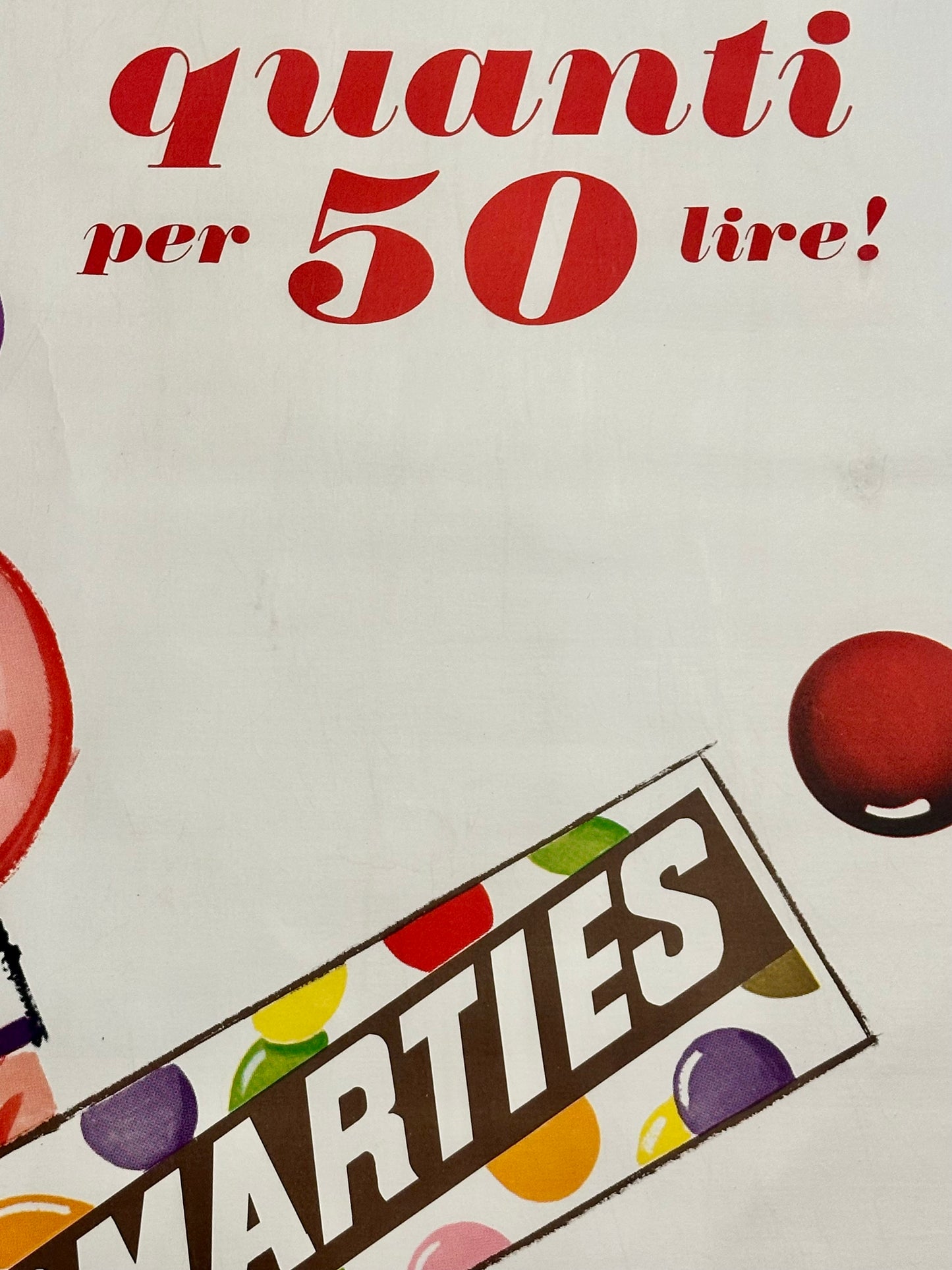 Manifesto pubblicitario originale- Smarties