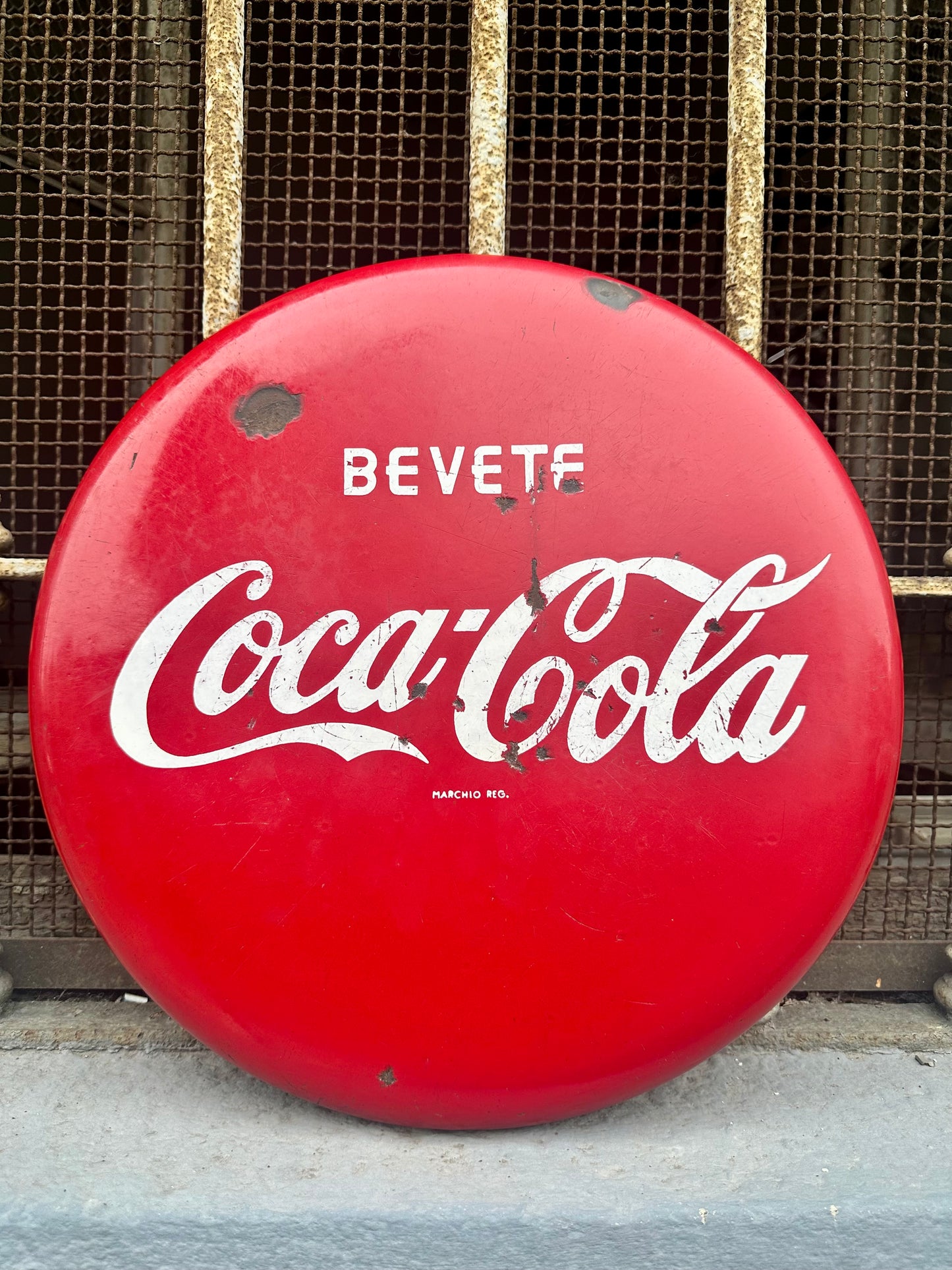 Targa smaltata bottone Coca Cola