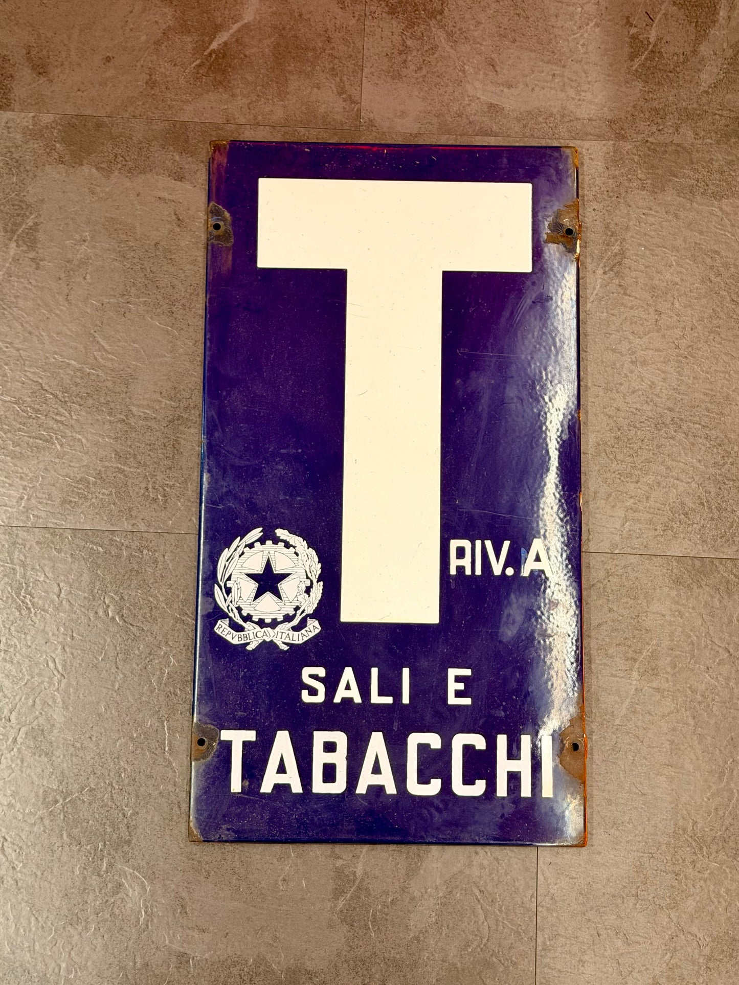 Targa smaltata originale - Sali e tabacchi