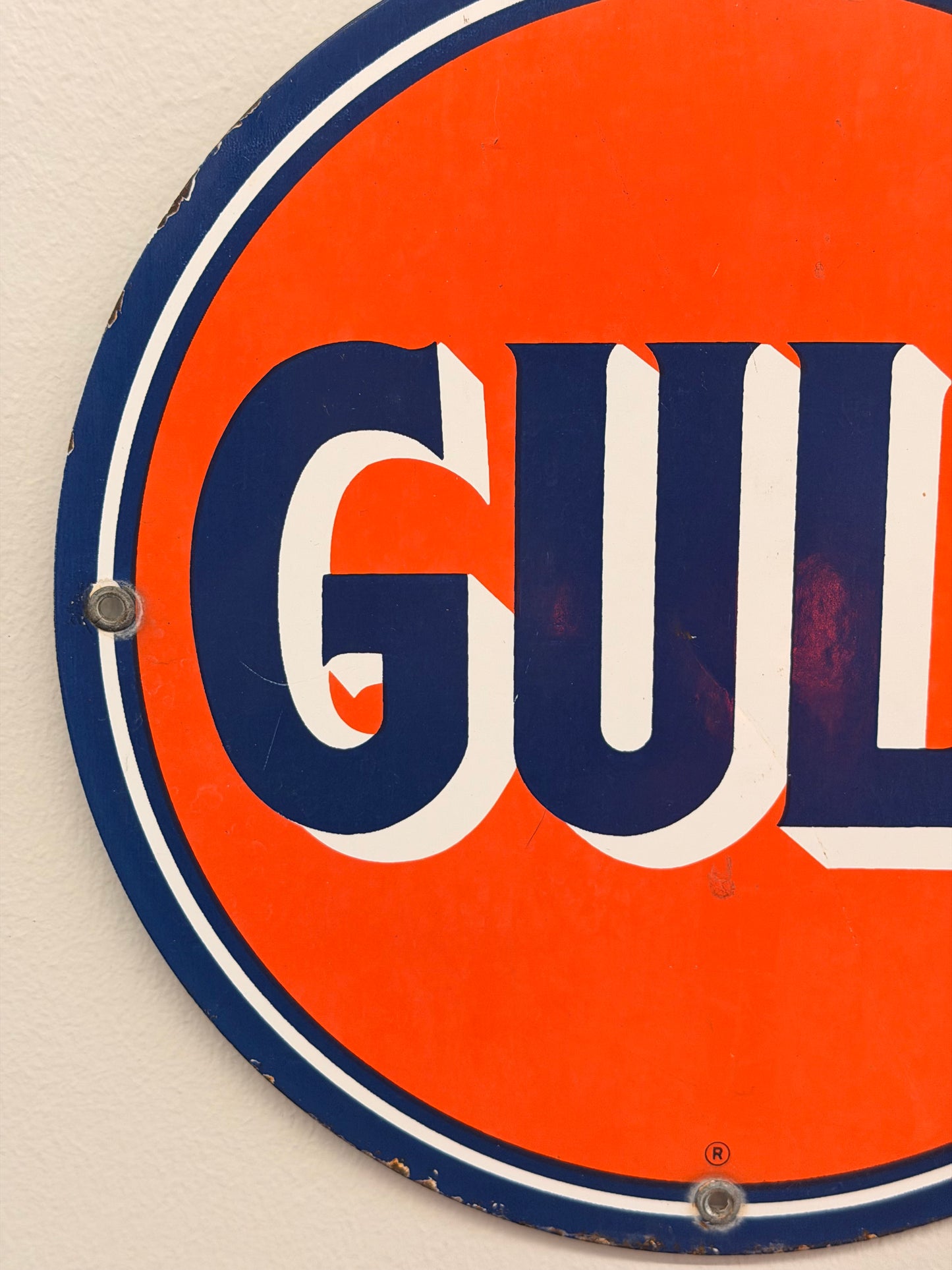 Insegna smaltata originale - Gulf